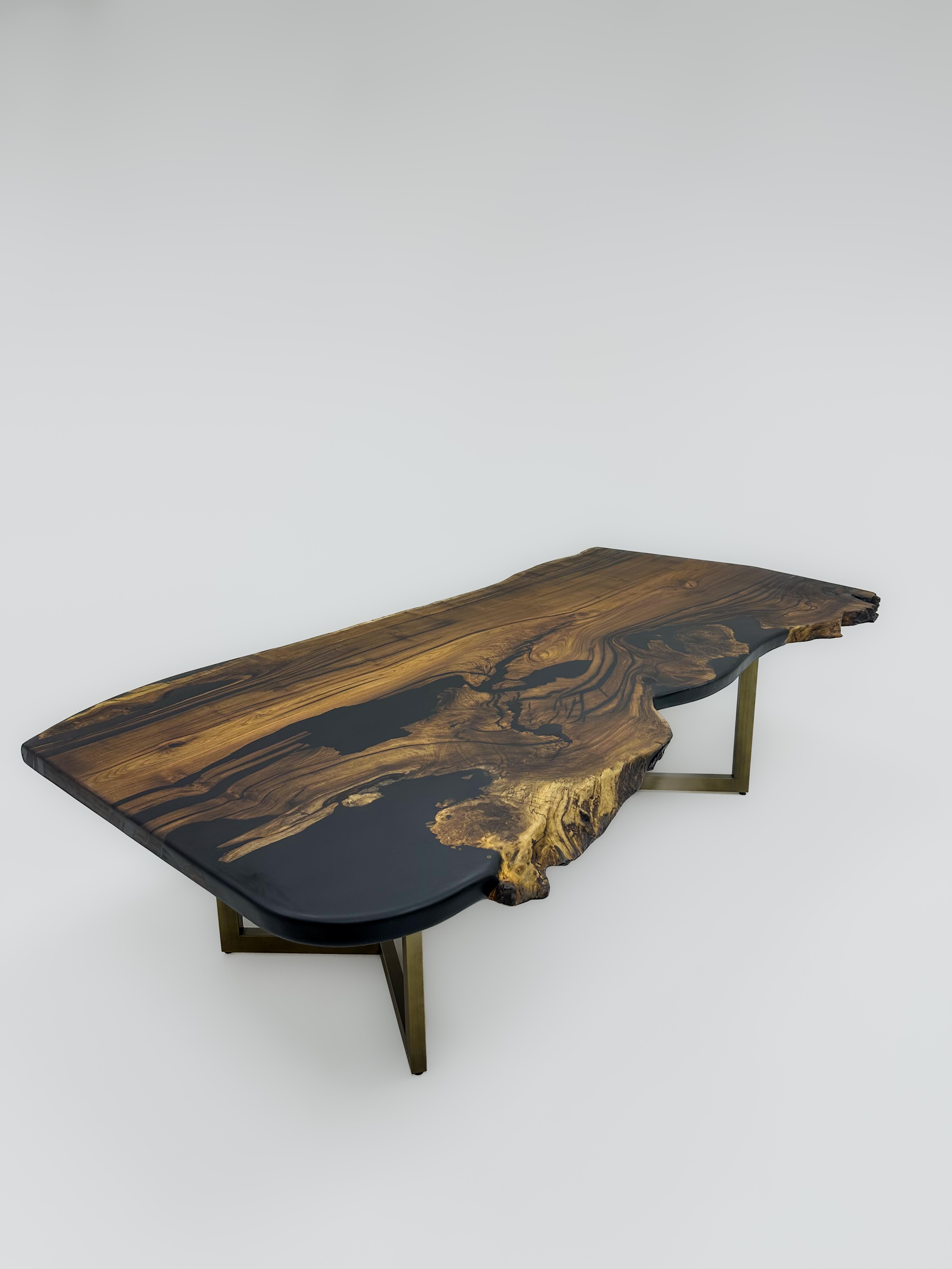 Live Edge Walnut Wooden Dining Table For Sale 1
