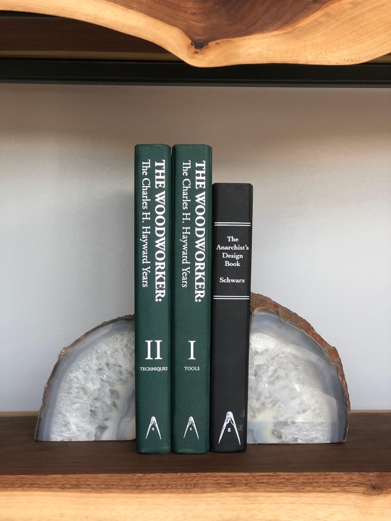 Live Edge Waterfall Bookcase with Steel Frame For Sale at 1stDibs