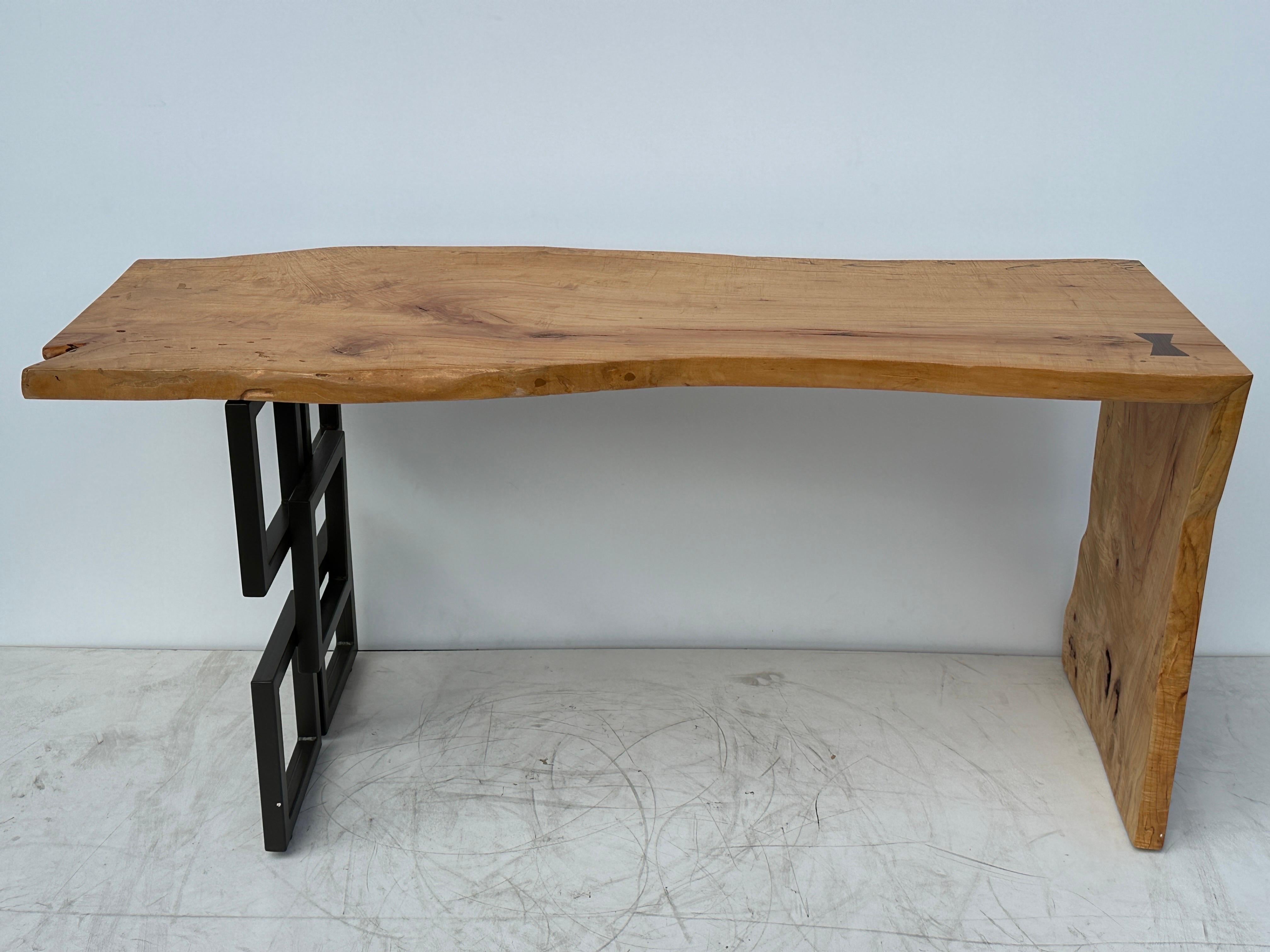 Live Edge Waterfall Desk Console Table 1