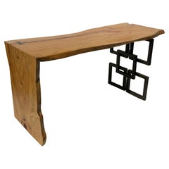 Live Edge Waterfall Desk Console Table