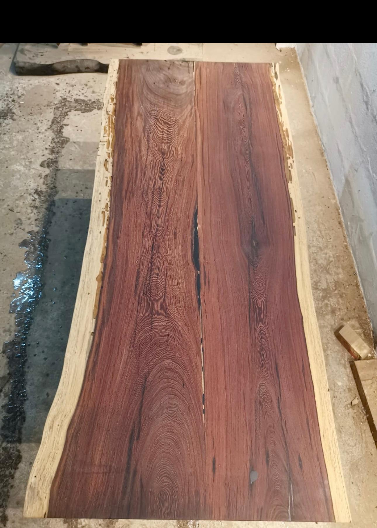 Organic Modern Live Edge Wenge Dining Table