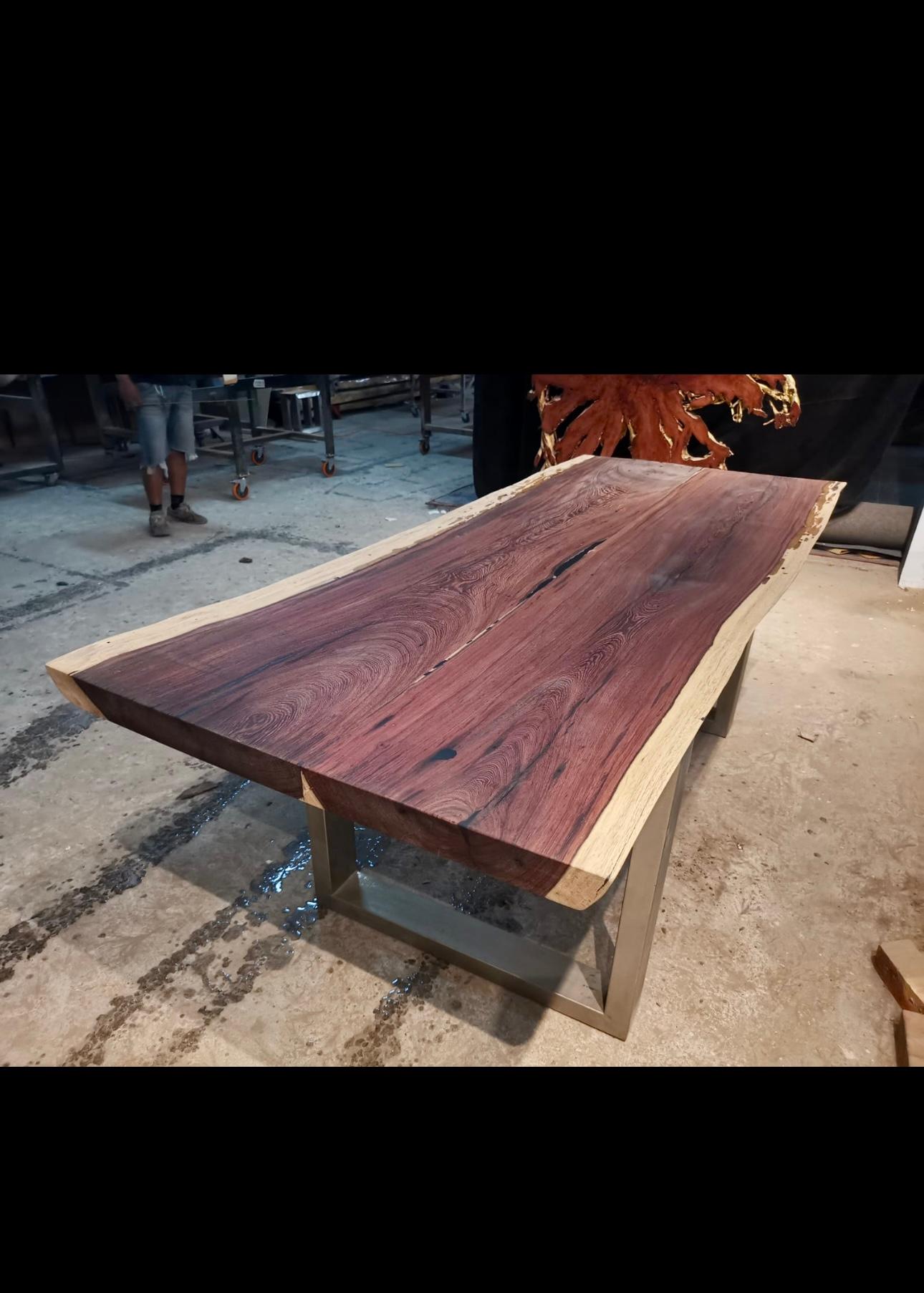 Live Edge Wenge Dining Table  In New Condition For Sale In Draper, UT