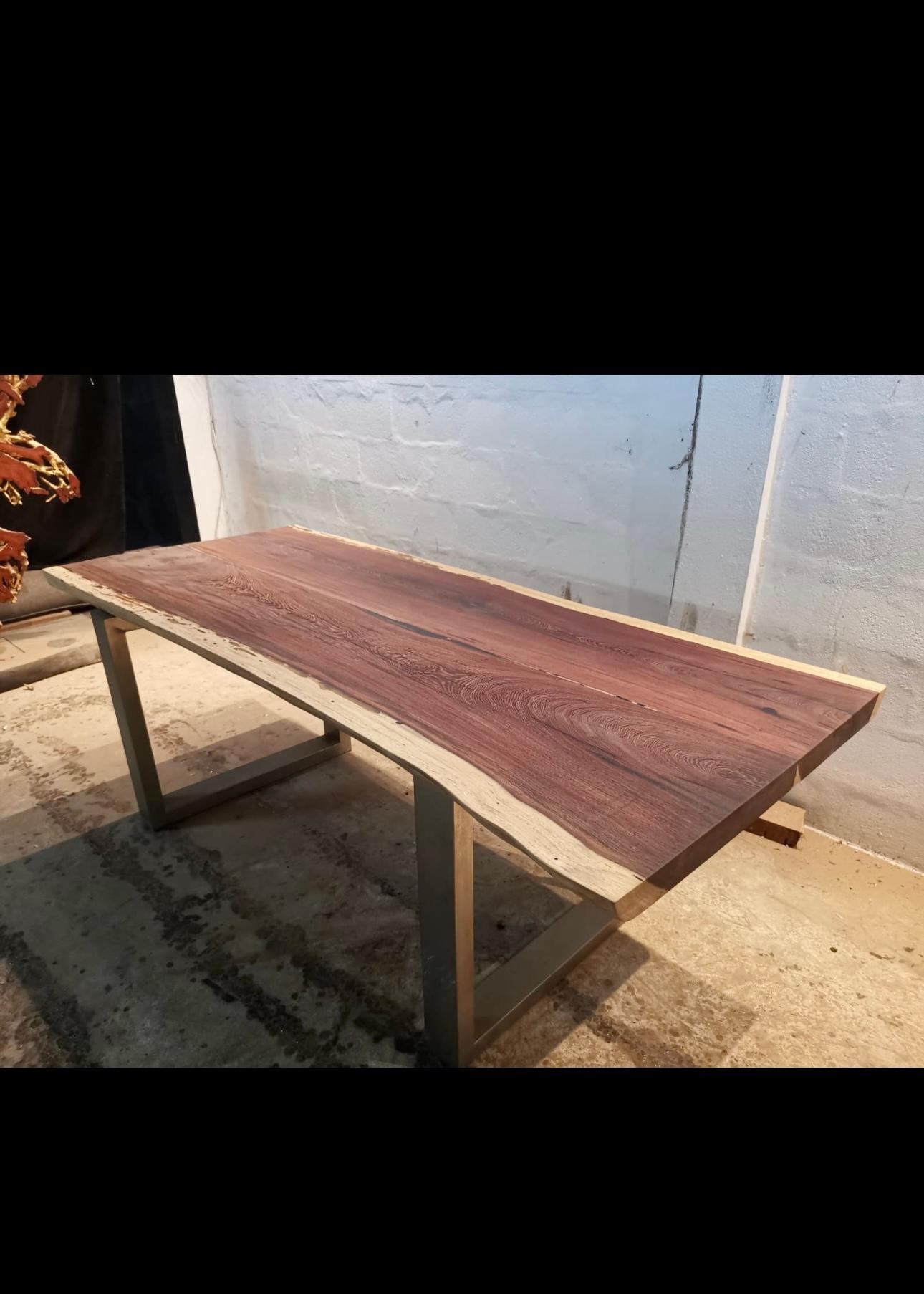 Live Edge Wenge Dining Table  For Sale 2