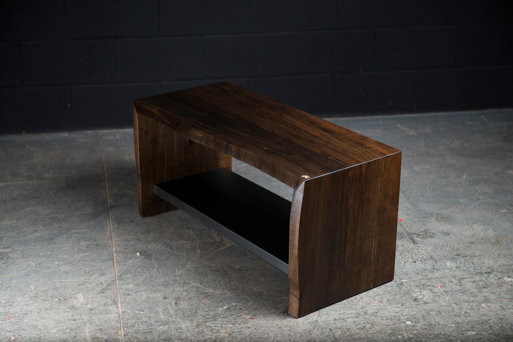 live edge console table with drawers