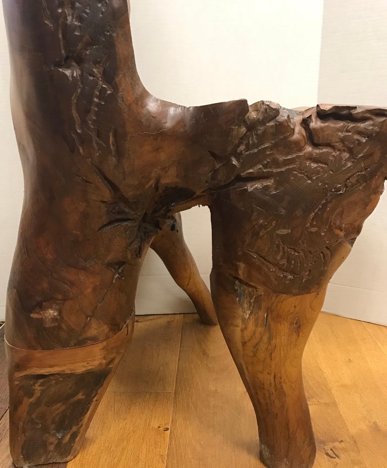 Live Edge Wood Slab Chair Rustic One of a Kind at 1stDibs