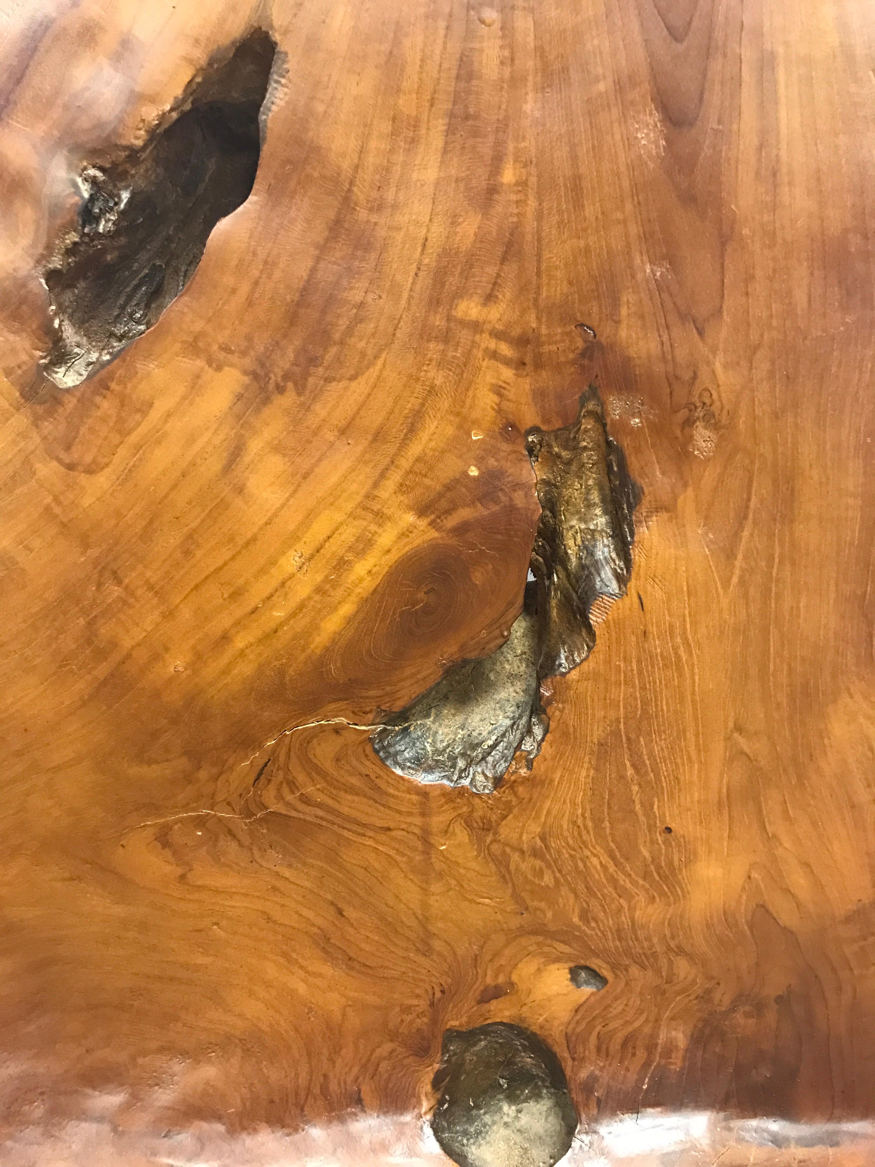 Live Edge Wood Slab Chair Rustic One of a Kind 1