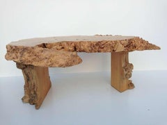 Live-Edge Wooden Cocktail Table