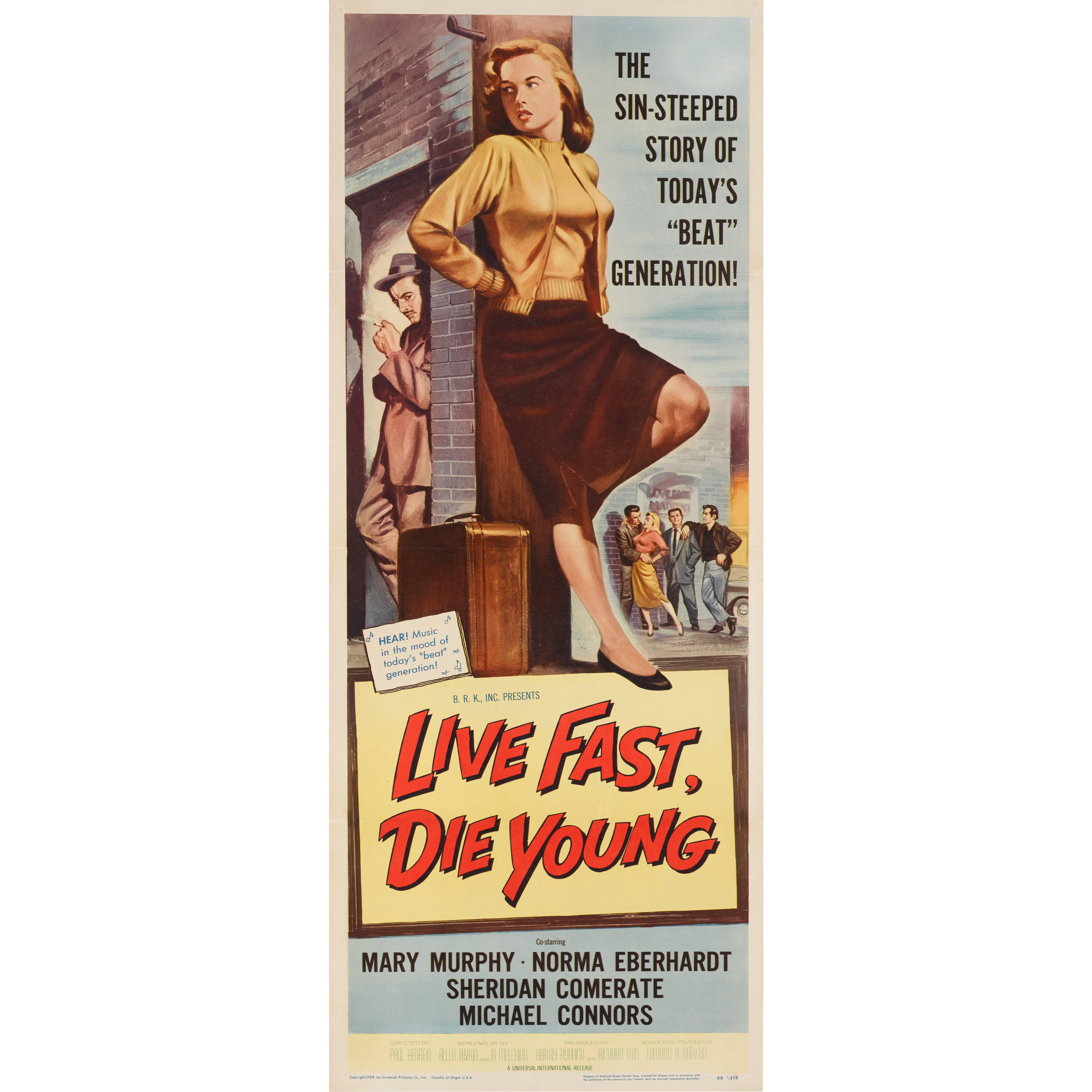 "Live Fast, Die Young" Original US Film Poster For Sale