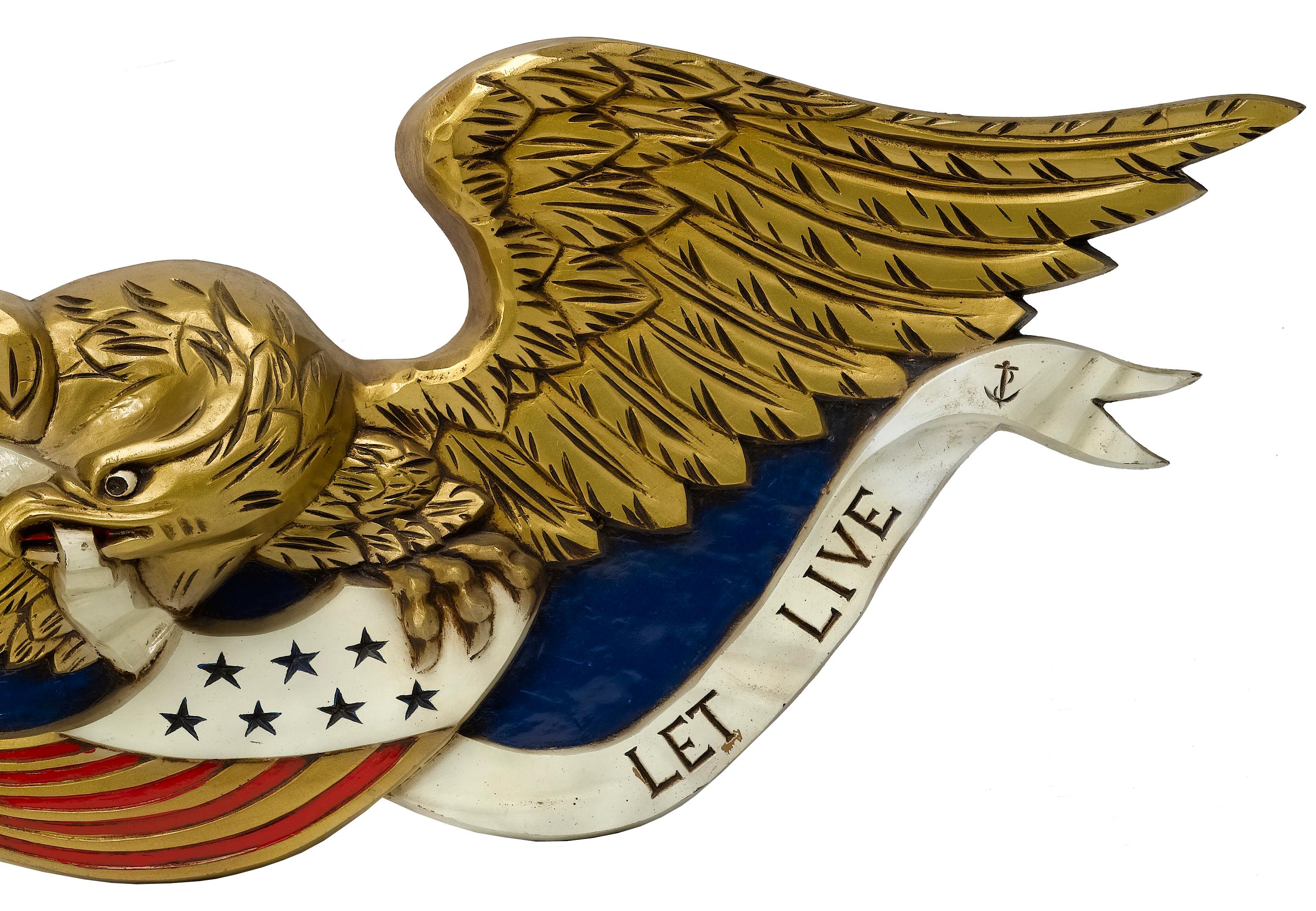 North American Live & Let Live Hand Painted American Eagle