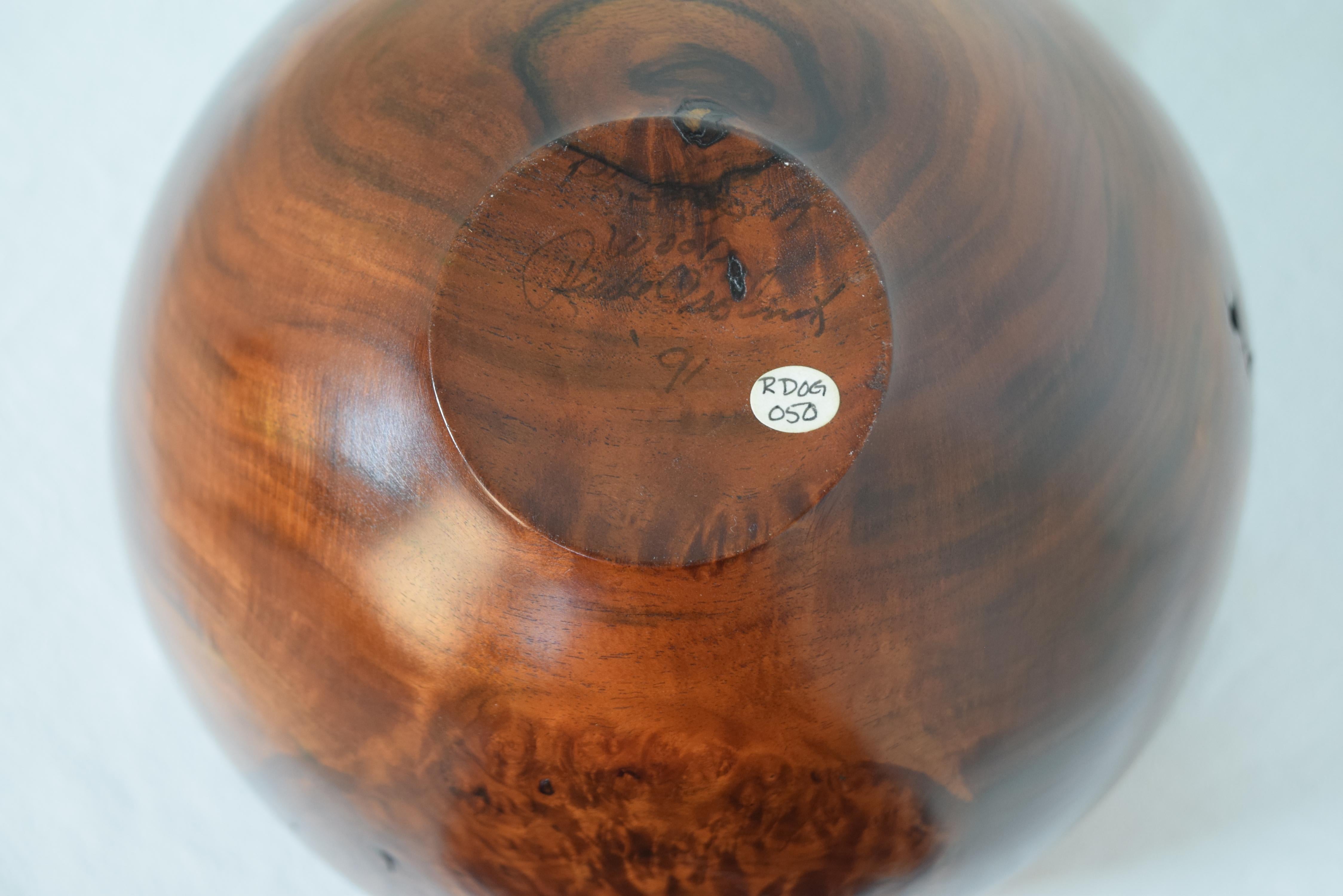 Live Natural Edge Burl Walnut Bowl by Rude Osolnik 3