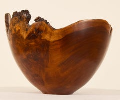 Live Natural Edge Burl Walnut Bowl by Rude Osolnik