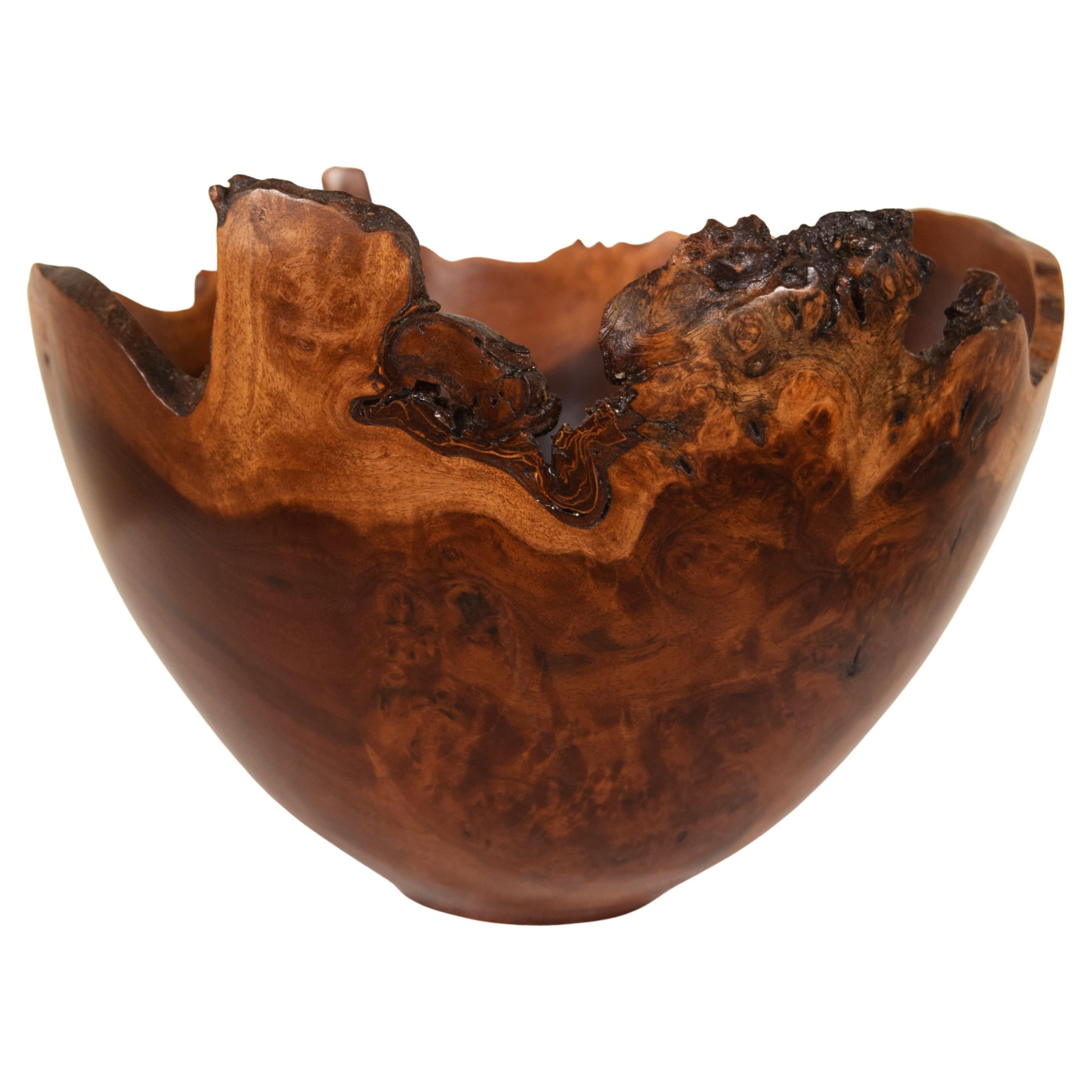 Unique Wood Turned Maple live natural edge goblet vase vessel fantastic unbelievable grain 1880