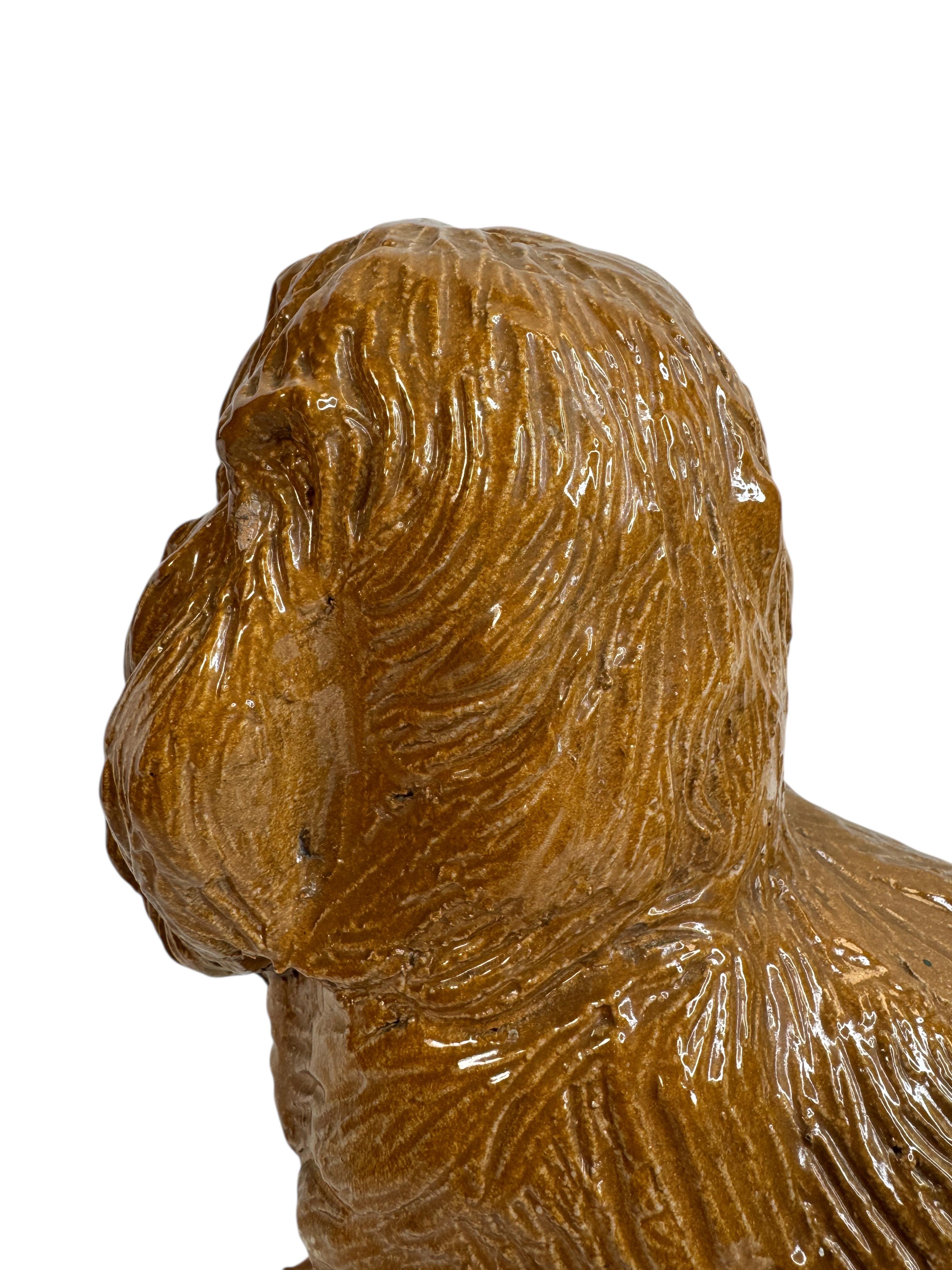 Statua di cane in terracotta a grandezza naturale Bassotto italiano Figurina Vintage, anni '60 in vendita 2