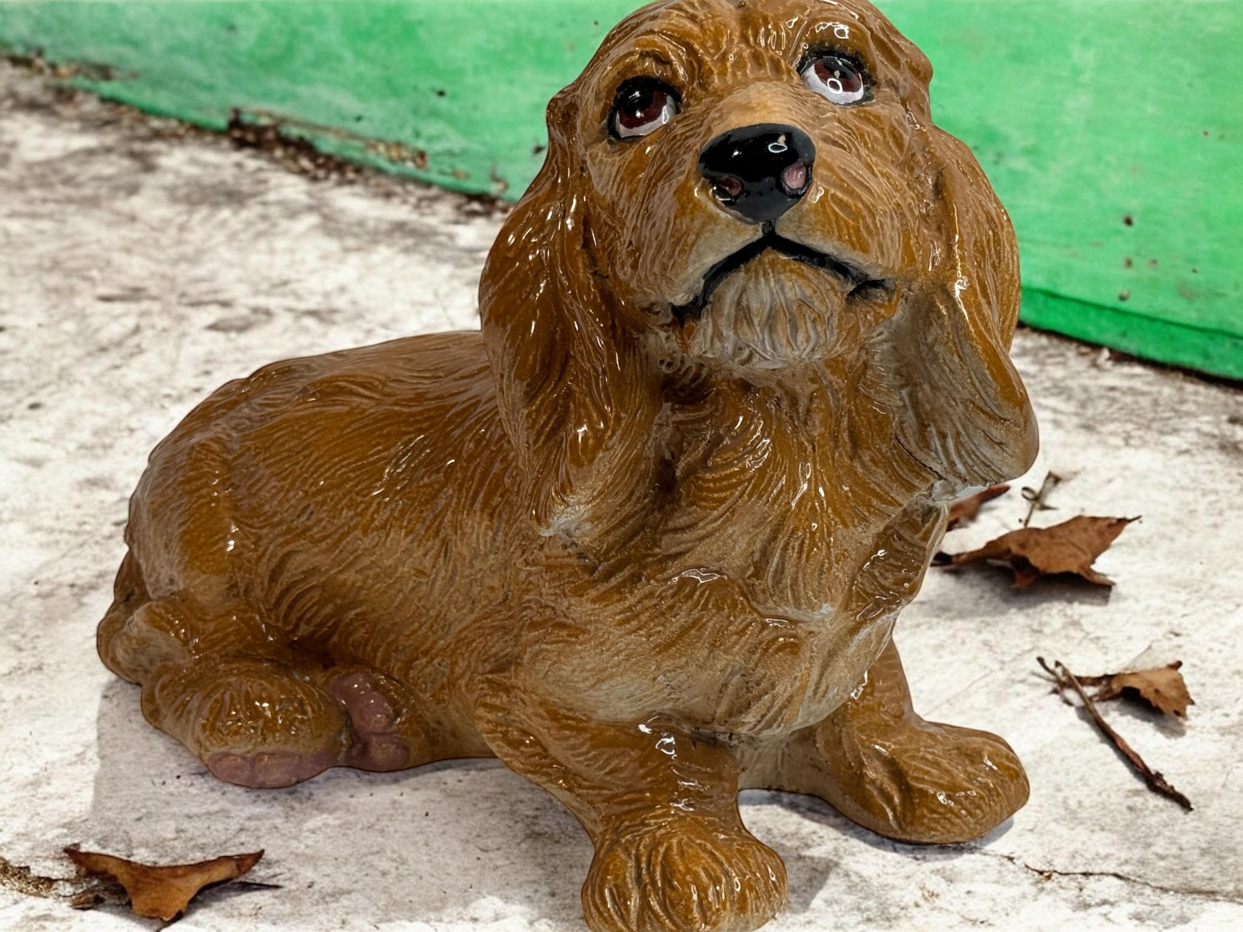 Statua di cane in terracotta a grandezza naturale Bassotto italiano Figurina Vintage, anni '60 in vendita 4