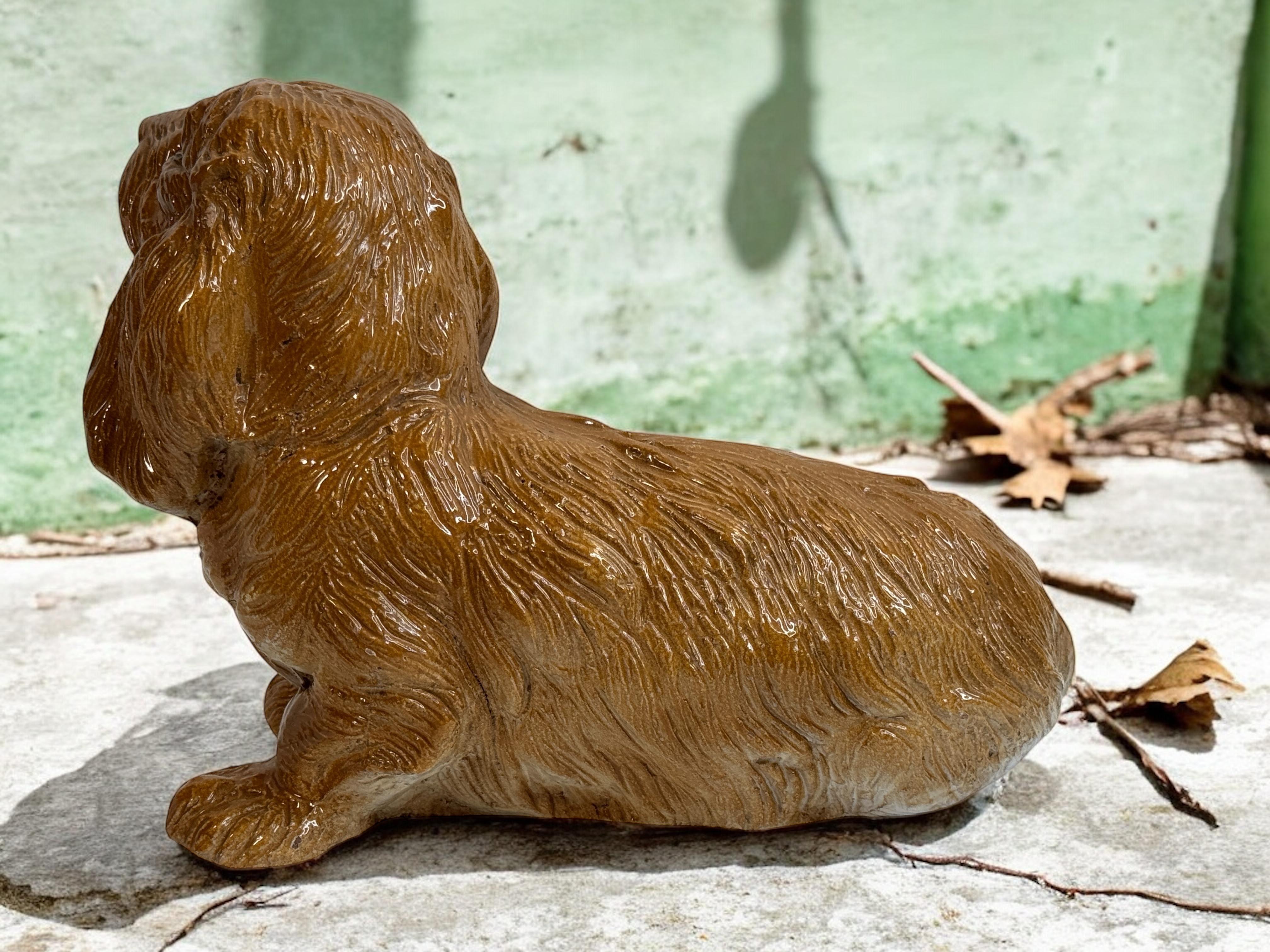 Statua di cane in terracotta a grandezza naturale Bassotto italiano Figurina Vintage, anni '60 in vendita 6