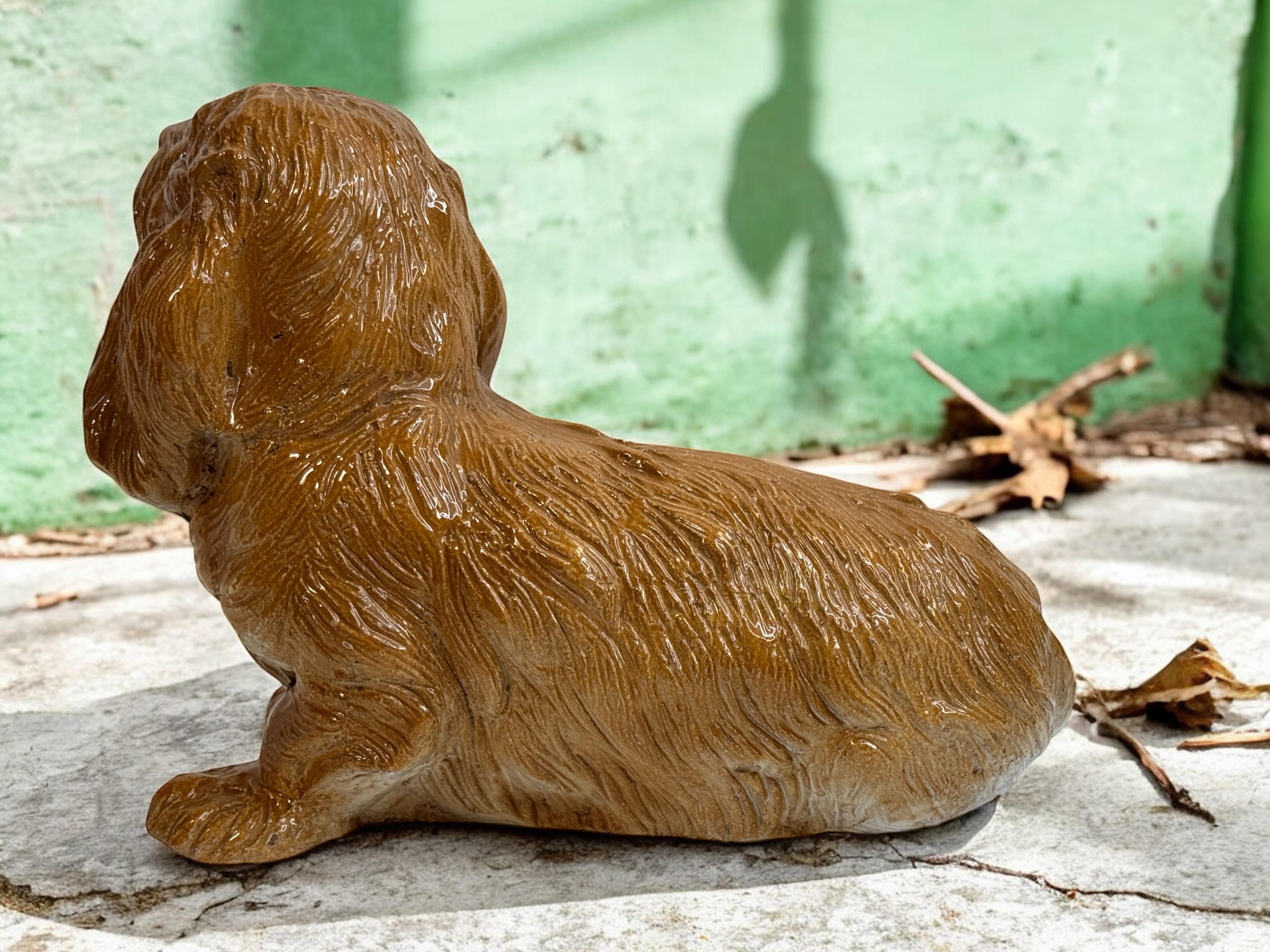 Statua di cane in terracotta a grandezza naturale Bassotto italiano Figurina Vintage, anni '60 in vendita 9