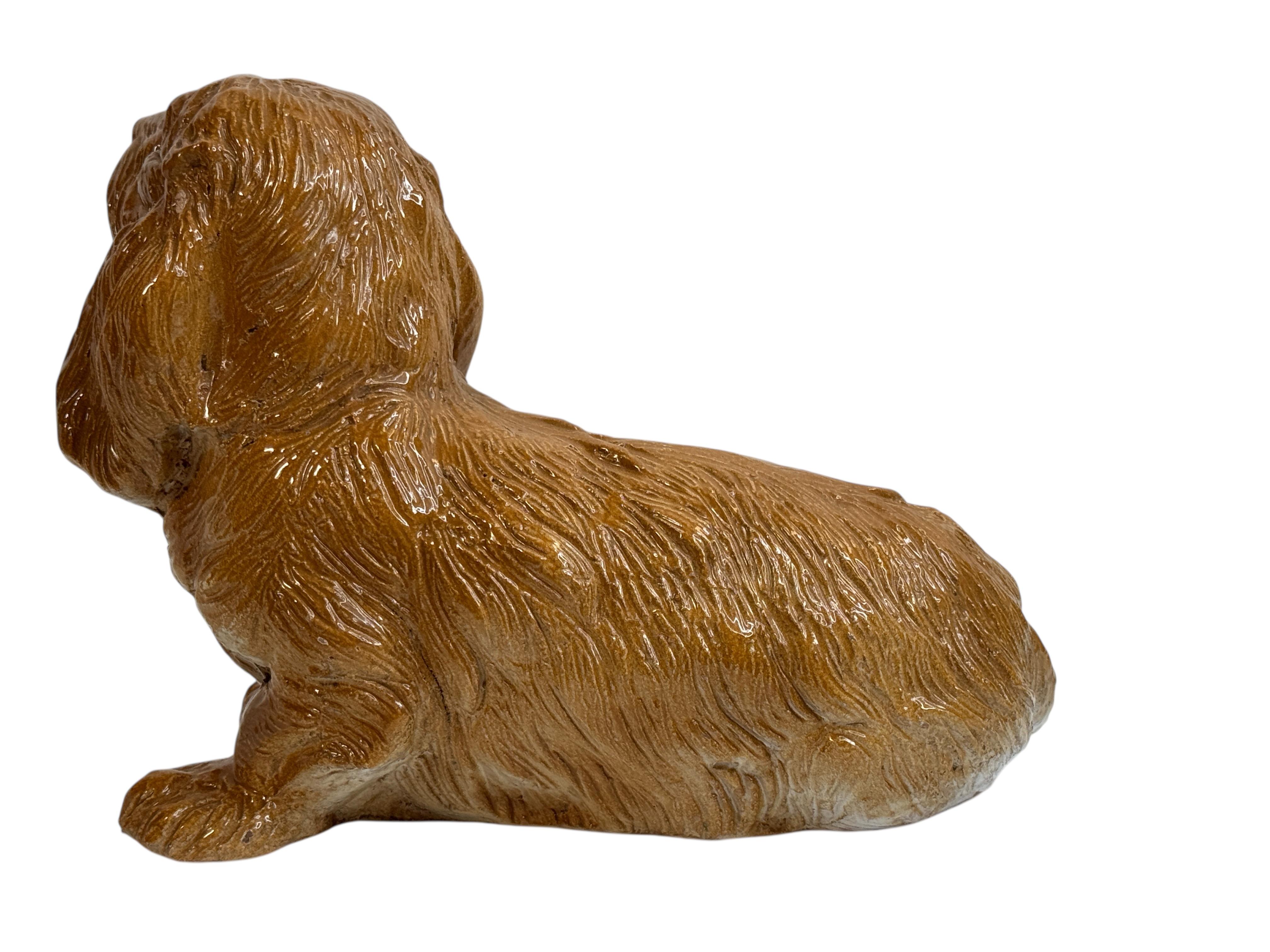 Statua di cane in terracotta a grandezza naturale Bassotto italiano Figurina Vintage, anni '60 in vendita 1