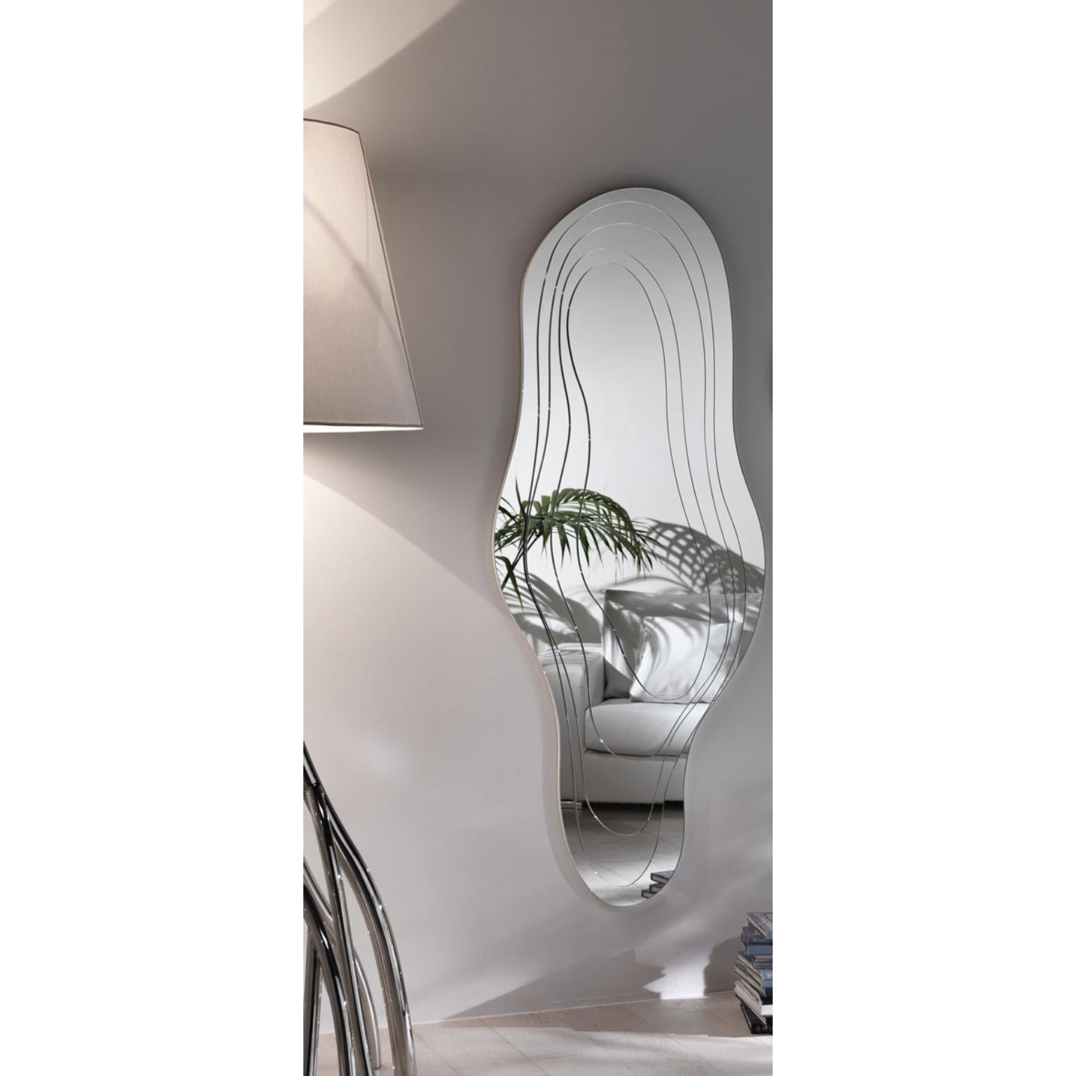 Postmoderne Miroir mural Livelli 1850 avec MDF blanc par Barberini & Gunnell en vente