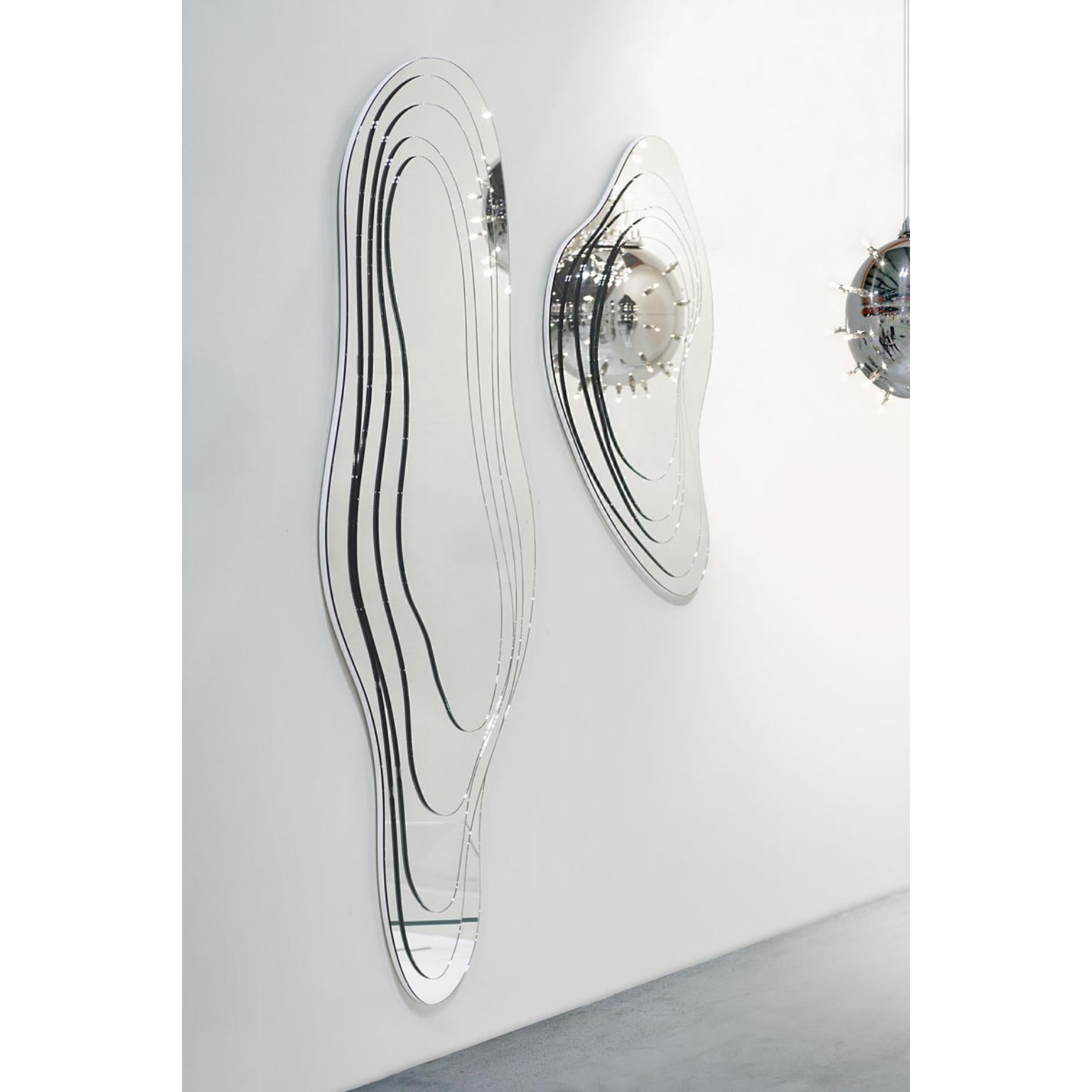italien Miroir mural Livelli 1850 avec MDF blanc par Barberini & Gunnell en vente