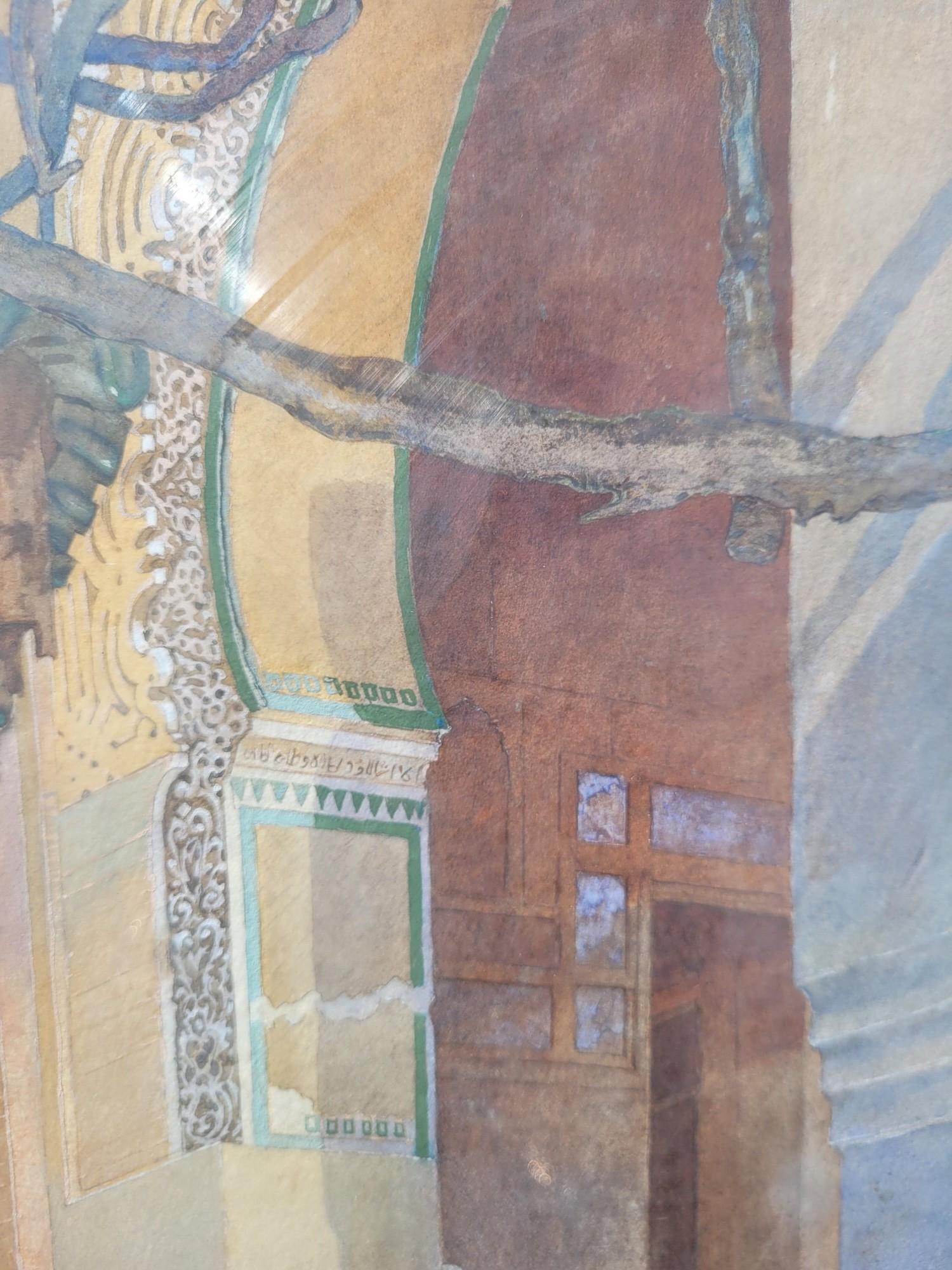 Lively Alley, gerahmtes orientalisches Aquarell, spätes 19. Jahrhundert frühes 20. Jahrhundert im Angebot 2