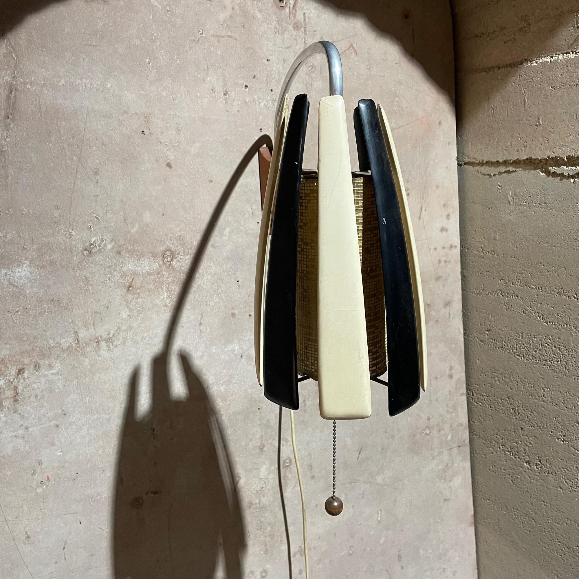 Mid-20th Century 1960s Ebony & Ivory Mahogany Wall Sconce Eugenio Escudero Mexico For Sale