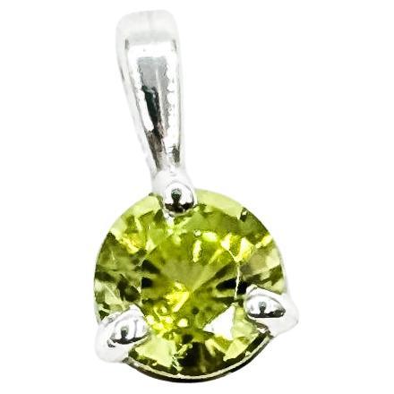 Pendentif Lively Peridot en or blanc 14k