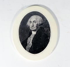 Placa de escritorio Liverpool Creamware de George Washington