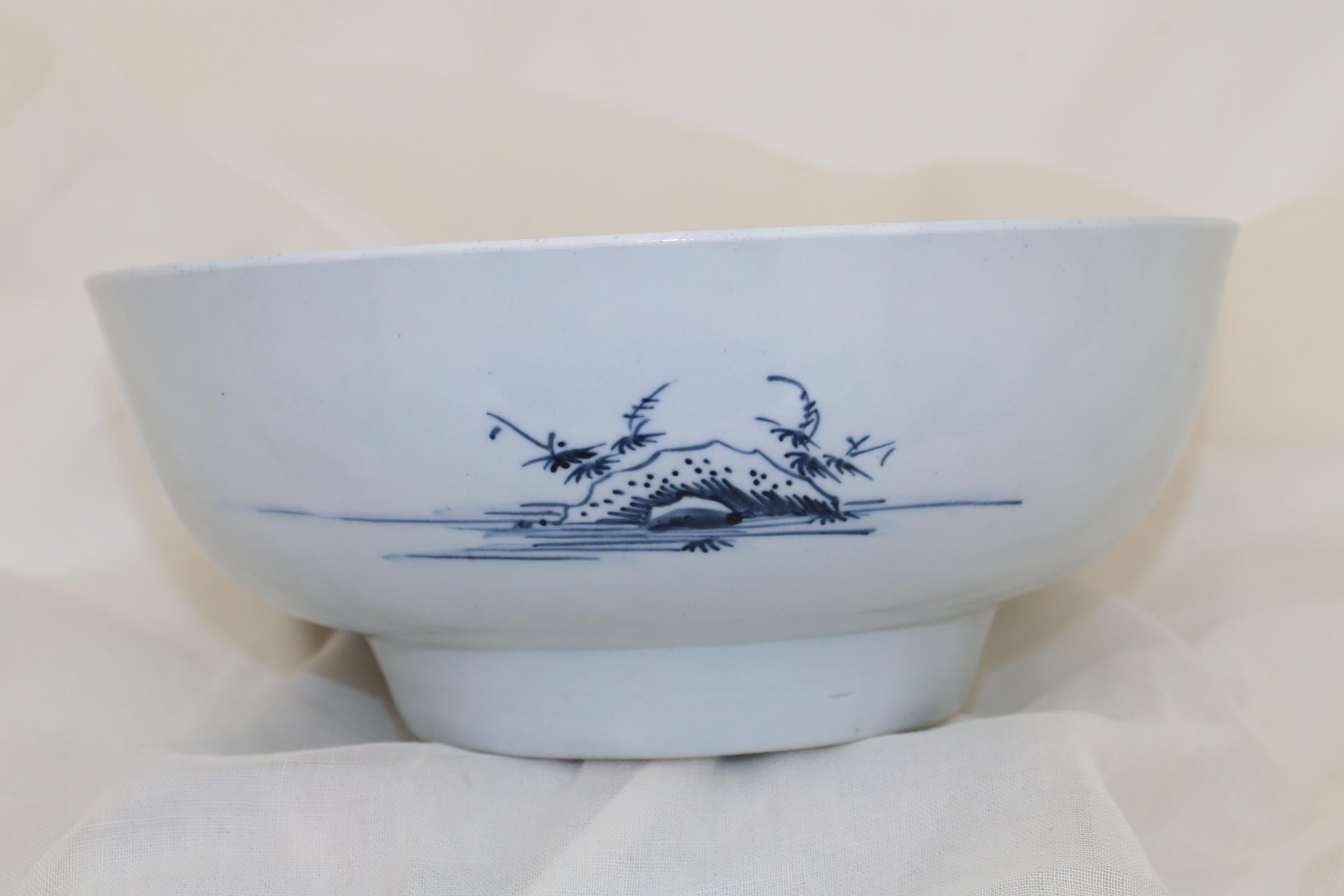 English Liverpool porcelain bowl For Sale