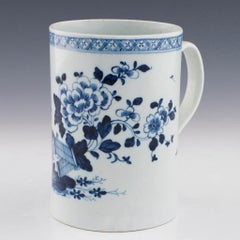 Liverpool Porcelain Richard Chaffers and Co Quart Tankard