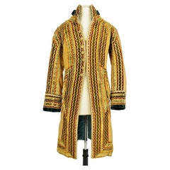 Antique Livery habit in woolen cloth and embossed velvet - England Early 19th century