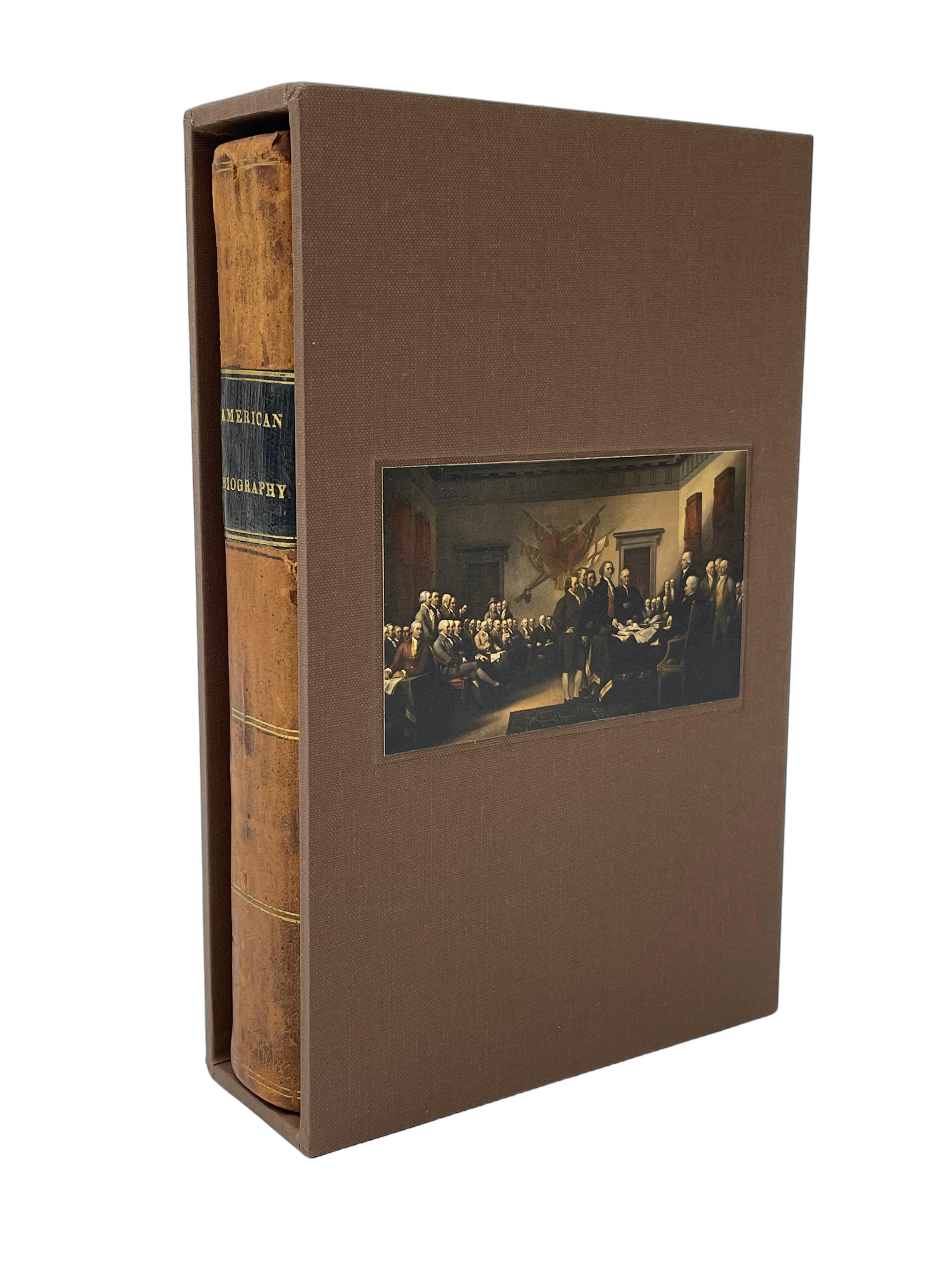 Goodrich, Charles. Lives of the SIgners of the Declaration of Independence. New York: William Reed & Co., 1829. 12mo. Presented in its original leather boards with a new archival cloth slipcase. 

Presented is an early printing of Rev. Charles