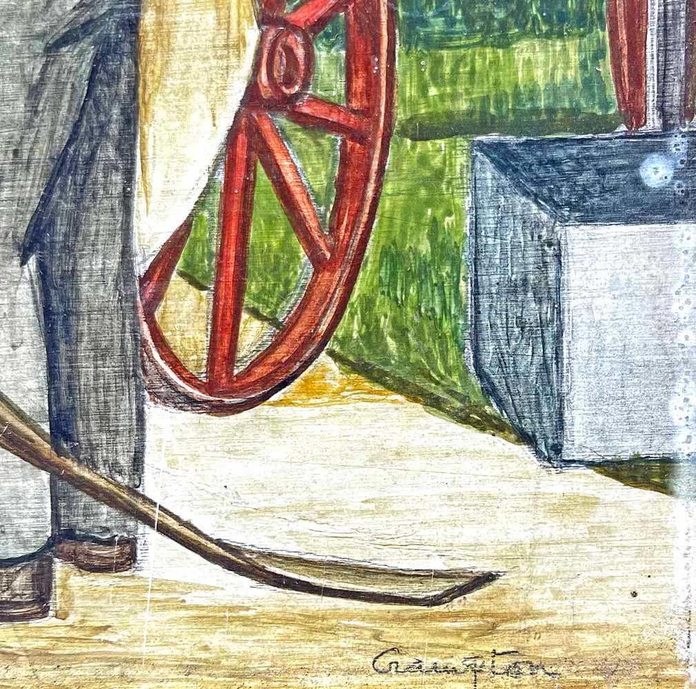 WPA-Wandstudie „Livestock-Bauernszene“, WPA-Wandstudie mit Bauernhandwerkern bei Hay- und Feed (Nordamerikanisch) im Angebot