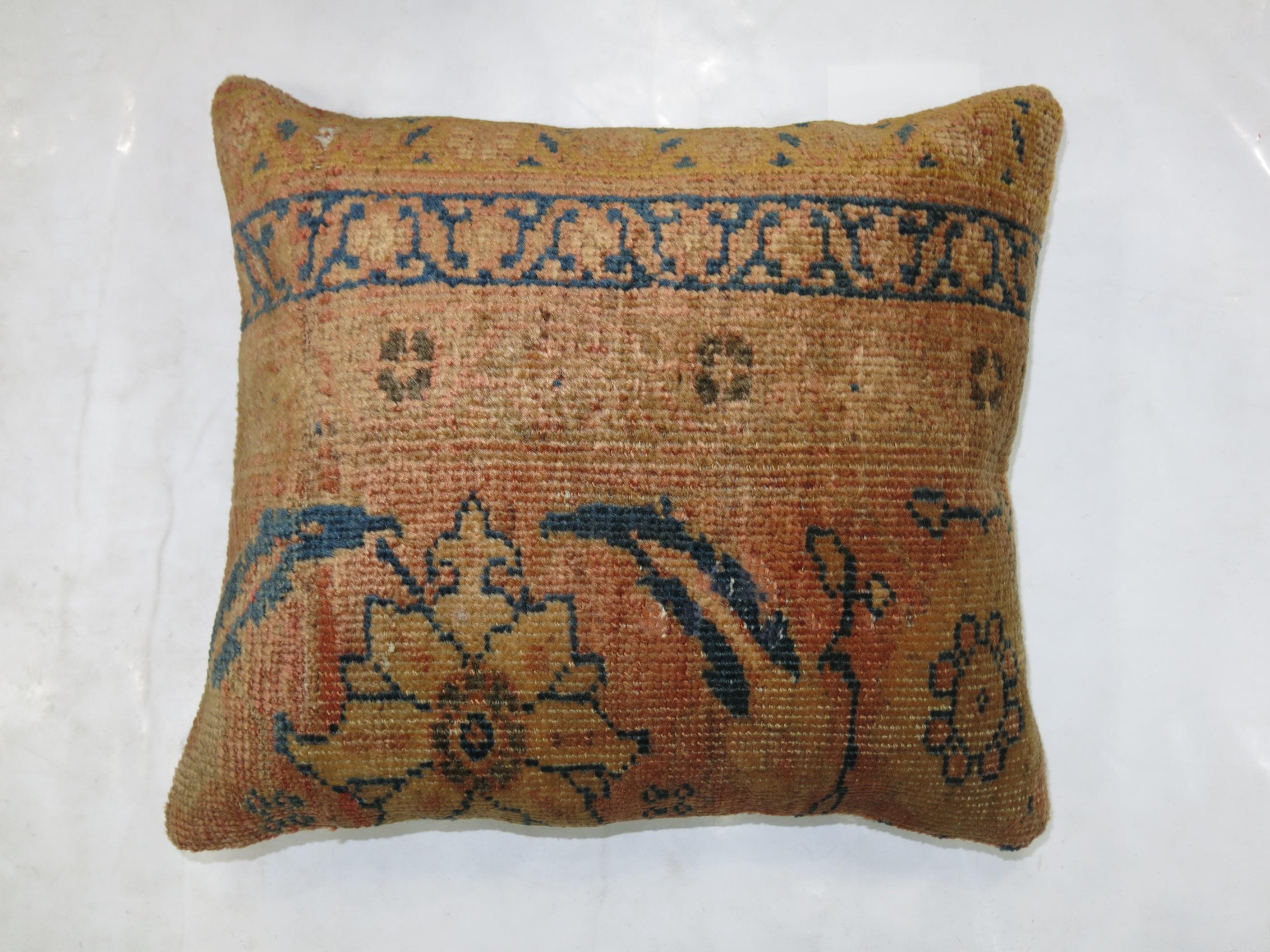 Sultanabad Living Coral Persian Rug Pillow