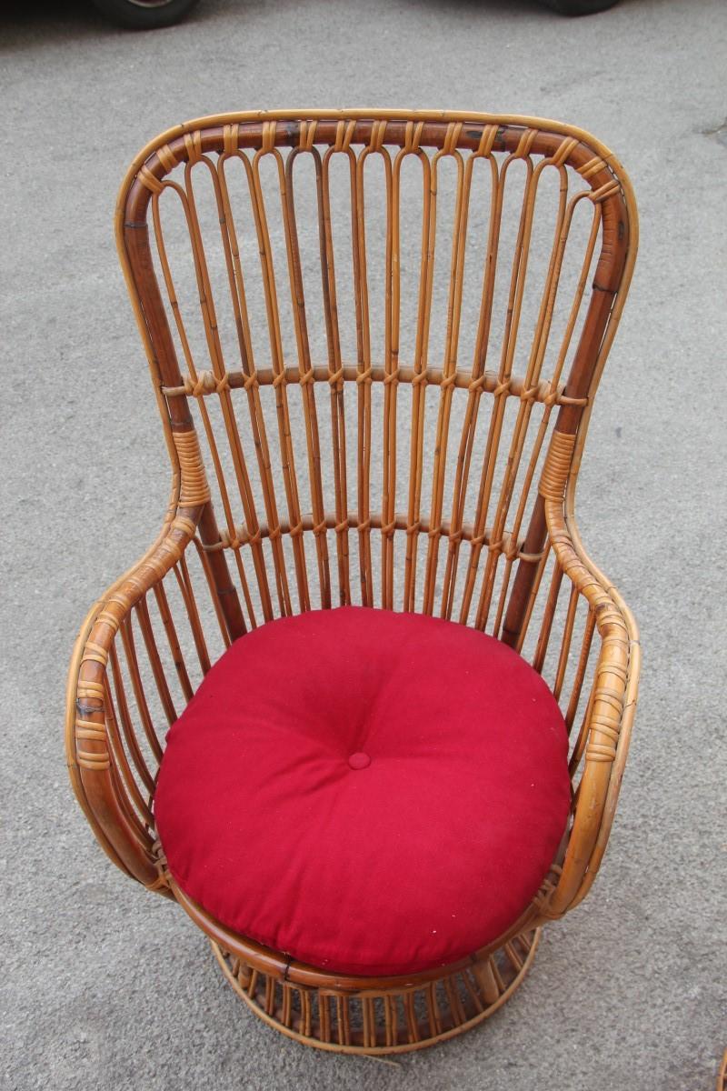 Living garden sets Bonacina midcentury design armchairs table box, 1950s
Measures: Table box height cm. 46, diameter cm.37.