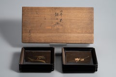 Living National Treasure Terai Naoji Maki-e Plates, Set of 10