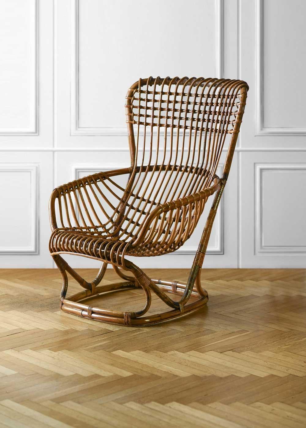 Living room armchair by Tito Agnoli for Bonacina, Italy 1960
Product details
Dimensions: 70 L x 100 H x 90 P cm
Materials: rattan
Manufacturer: Bonacina 1889
The armchair is supplied with a Bonacina Certificate of Authenticity
