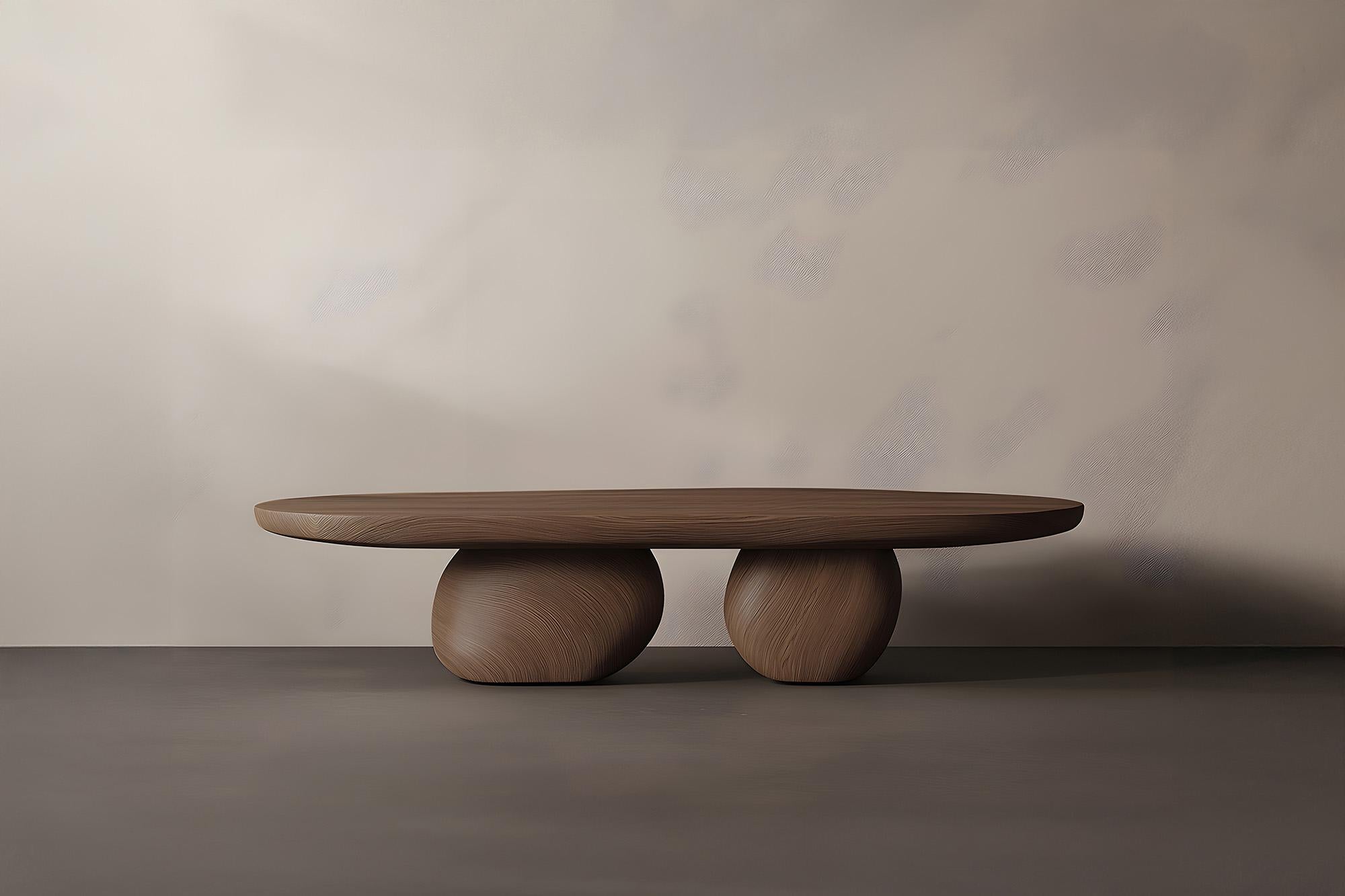 Wohnzimmer Couchtisch Serie 27 - Sereno von NONO mit Beinen aus organischem Kieselstein (Brutalismus) im Angebot