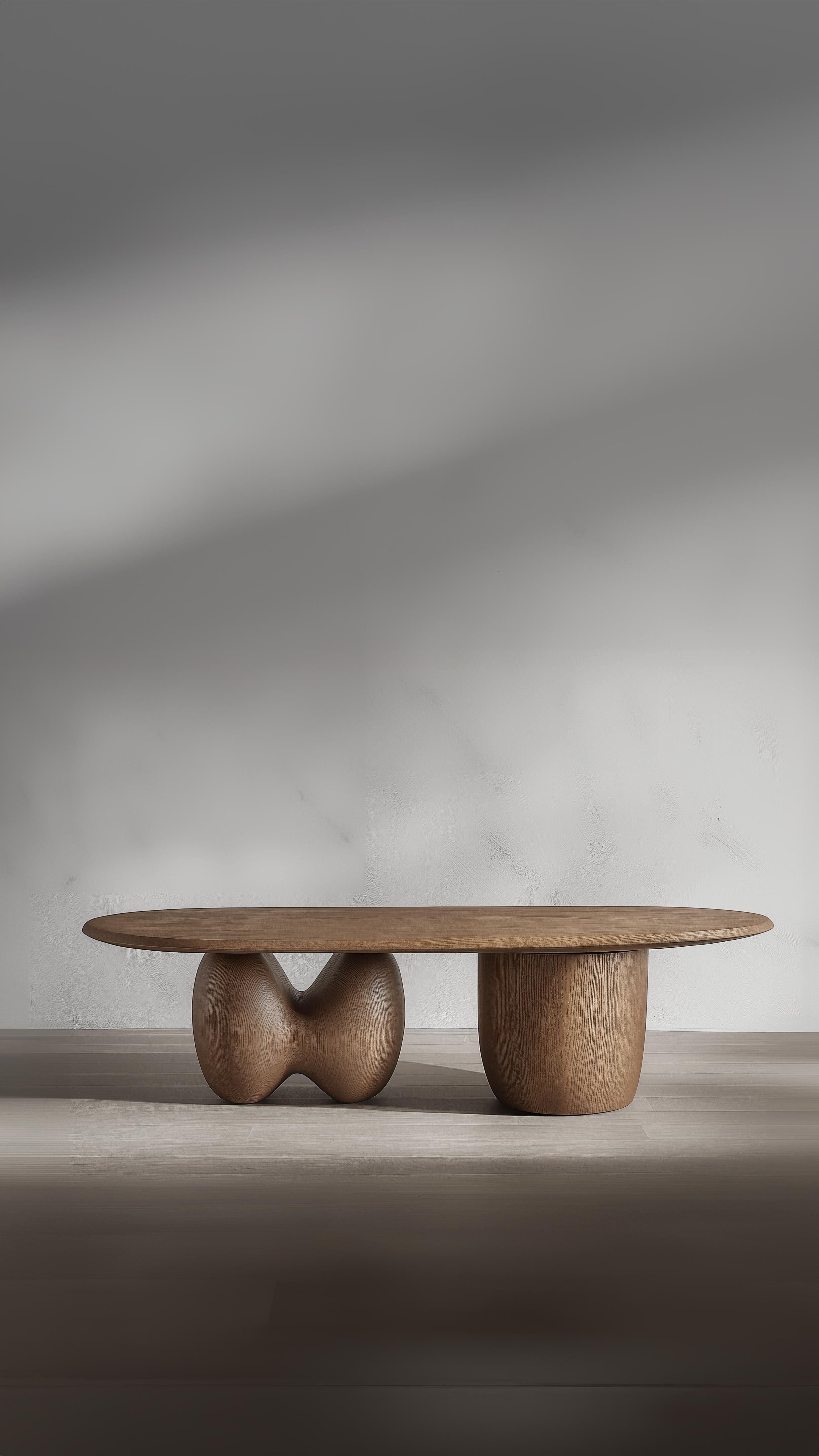 Brutalisme Table basse de salon Serie 78 - Sereno by Joel Escalona avec pieds en galets en vente