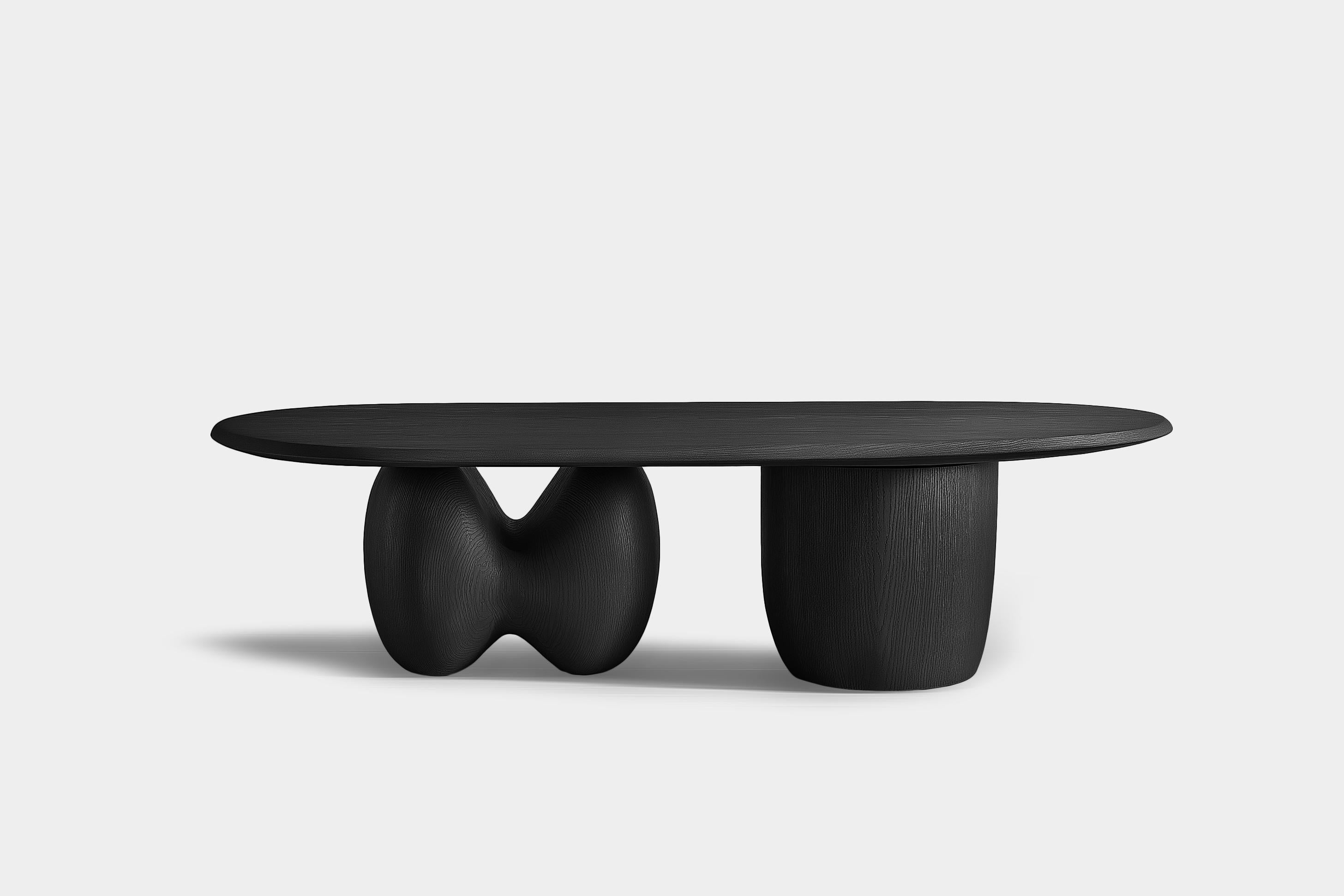 Mexicain Table basse de salon Serie 78 - Sereno by Joel Escalona avec pieds en galets en vente