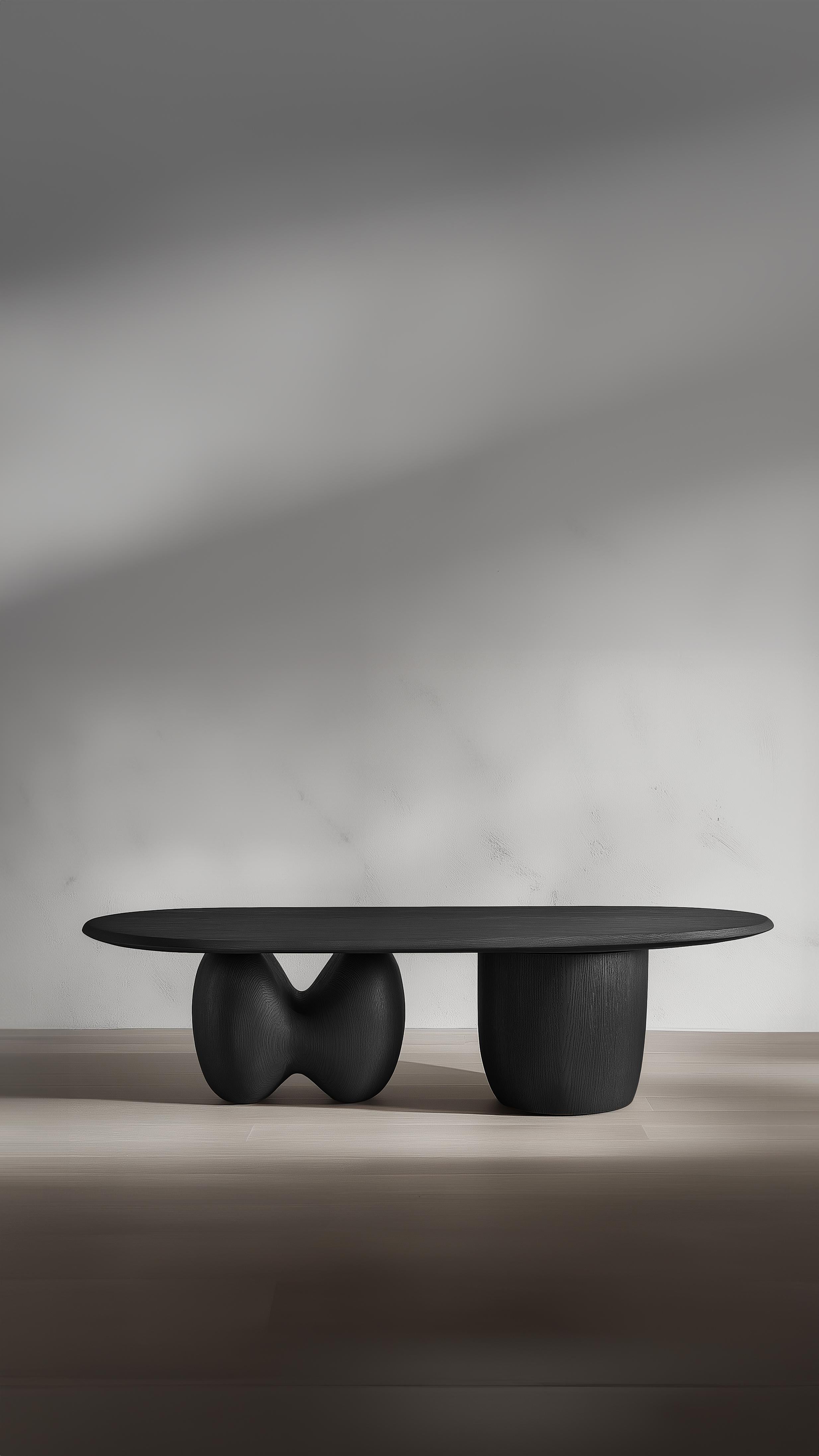 XXIe siècle et contemporain Table basse de salon Serie 78 - Sereno by Joel Escalona avec pieds en galets en vente