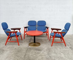 Living Room Set, Armchairs, Loveaseat Table by Marco Zanuso for Poltronova 60s