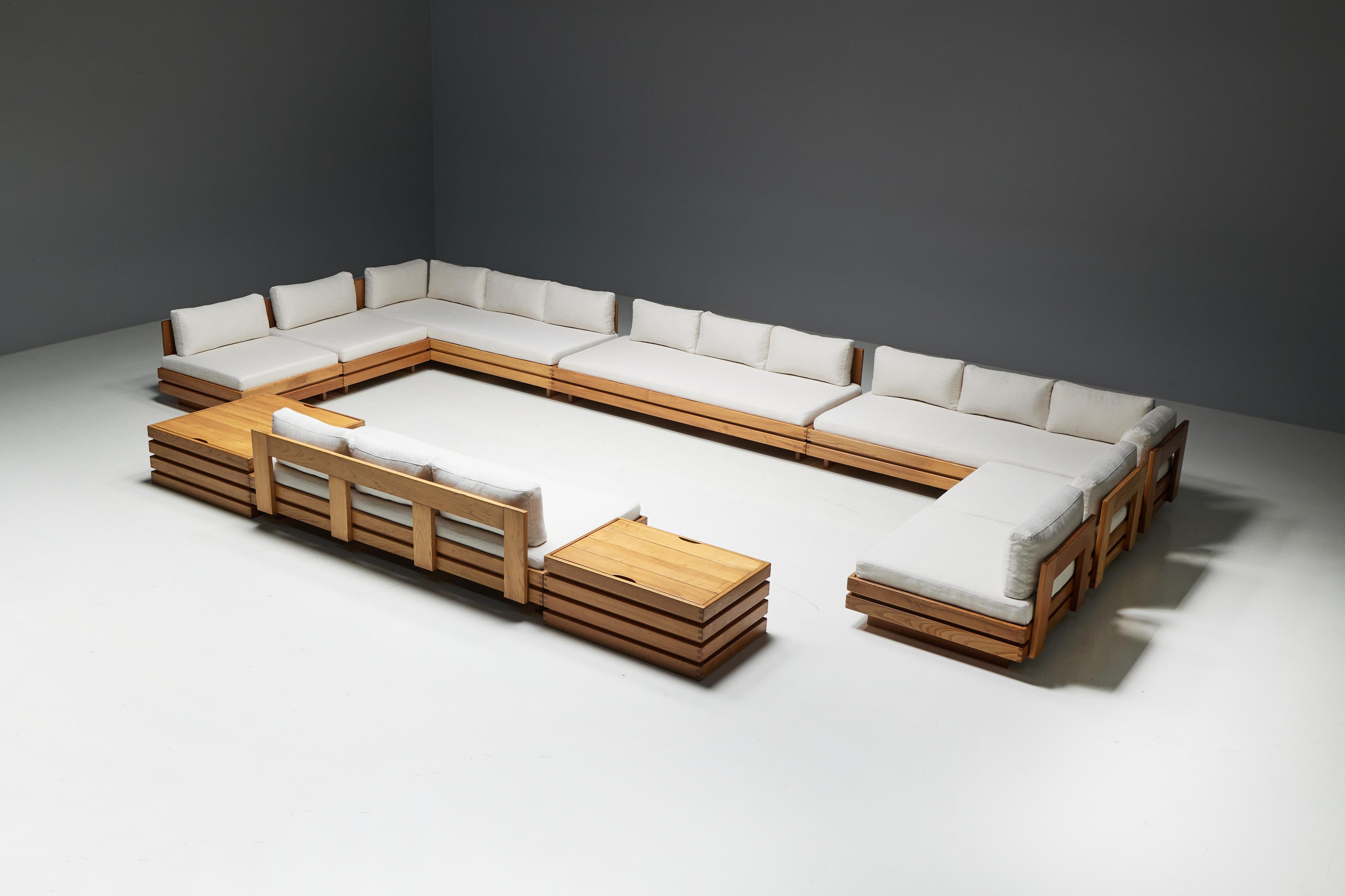 Mid-Century Modern Living Room Set by Maison Regain, France, 1970s