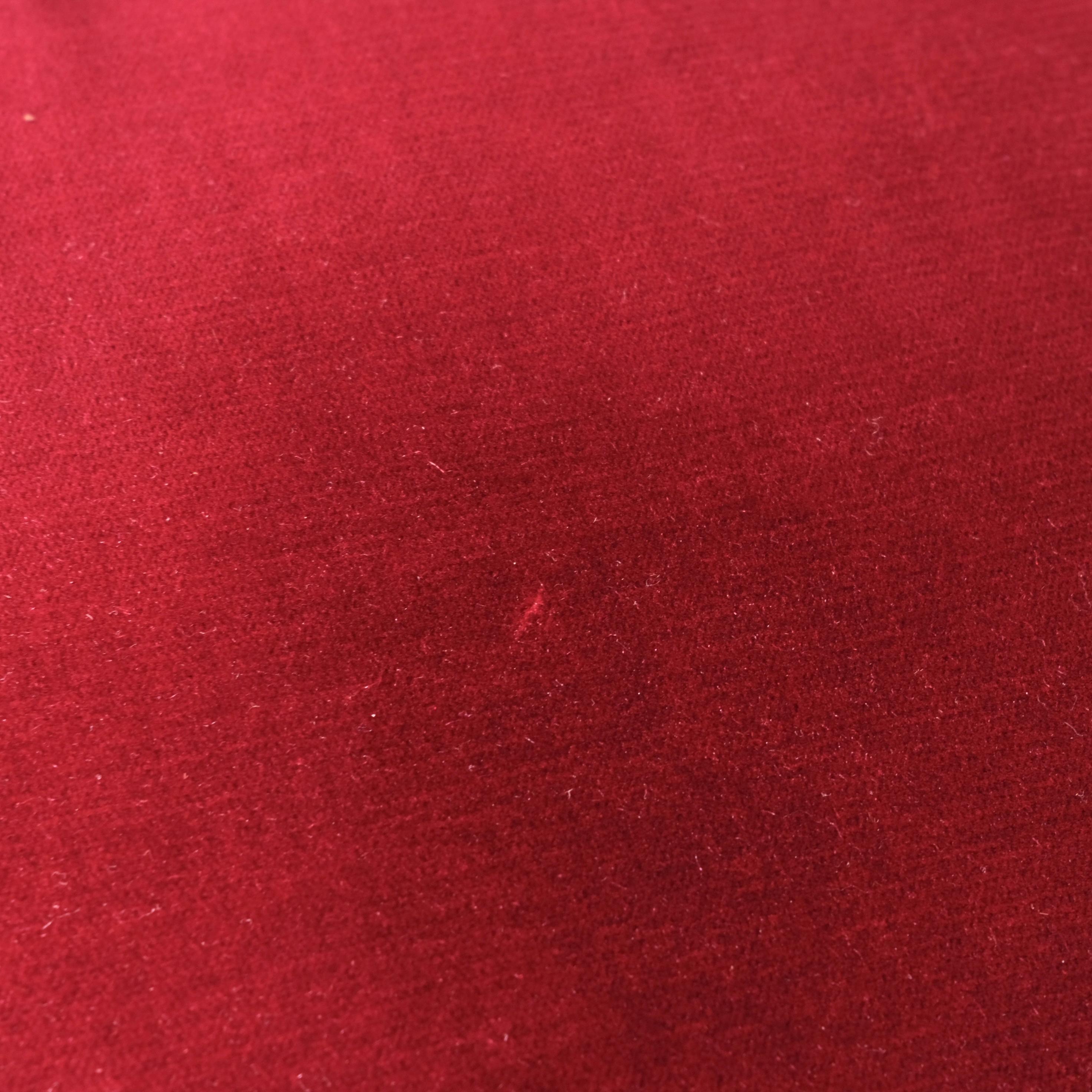 Living room set in burgundy velvet, France, 1980s 10
