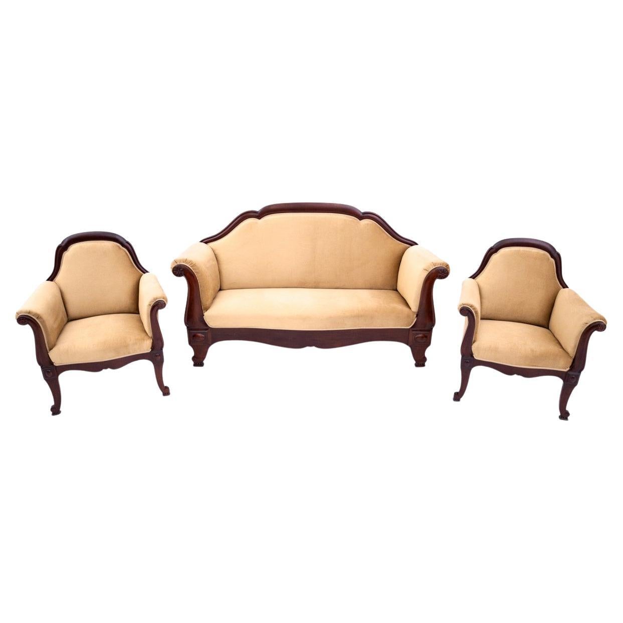 Living room set, Northern Europe, circa 1890.