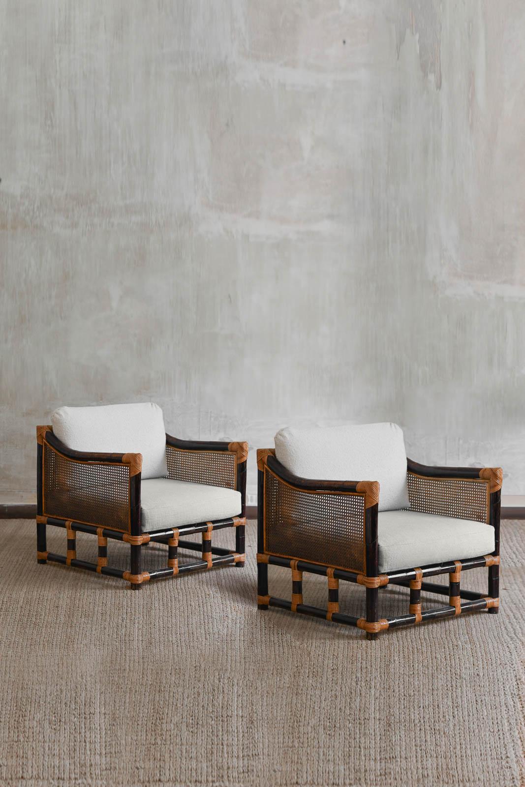 Ensemble salon : paire de fauteuils et canapé en vente 4