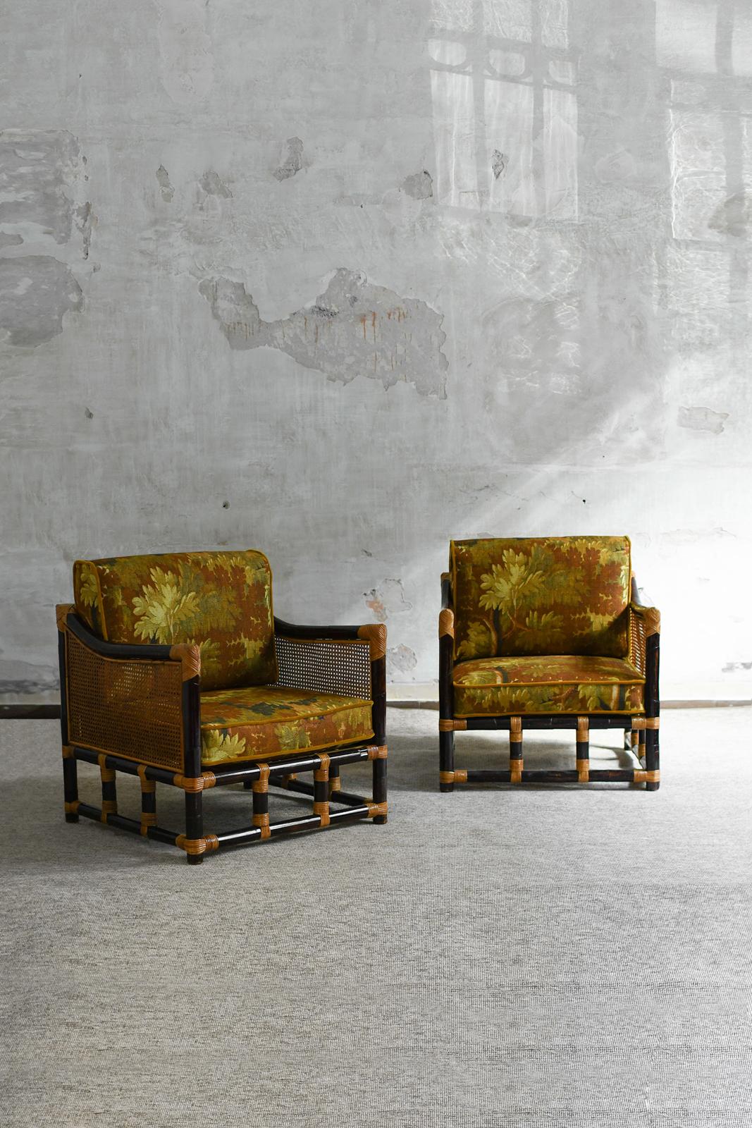 Fin du 20e siècle Ensemble salon : paire de fauteuils et canapé en vente