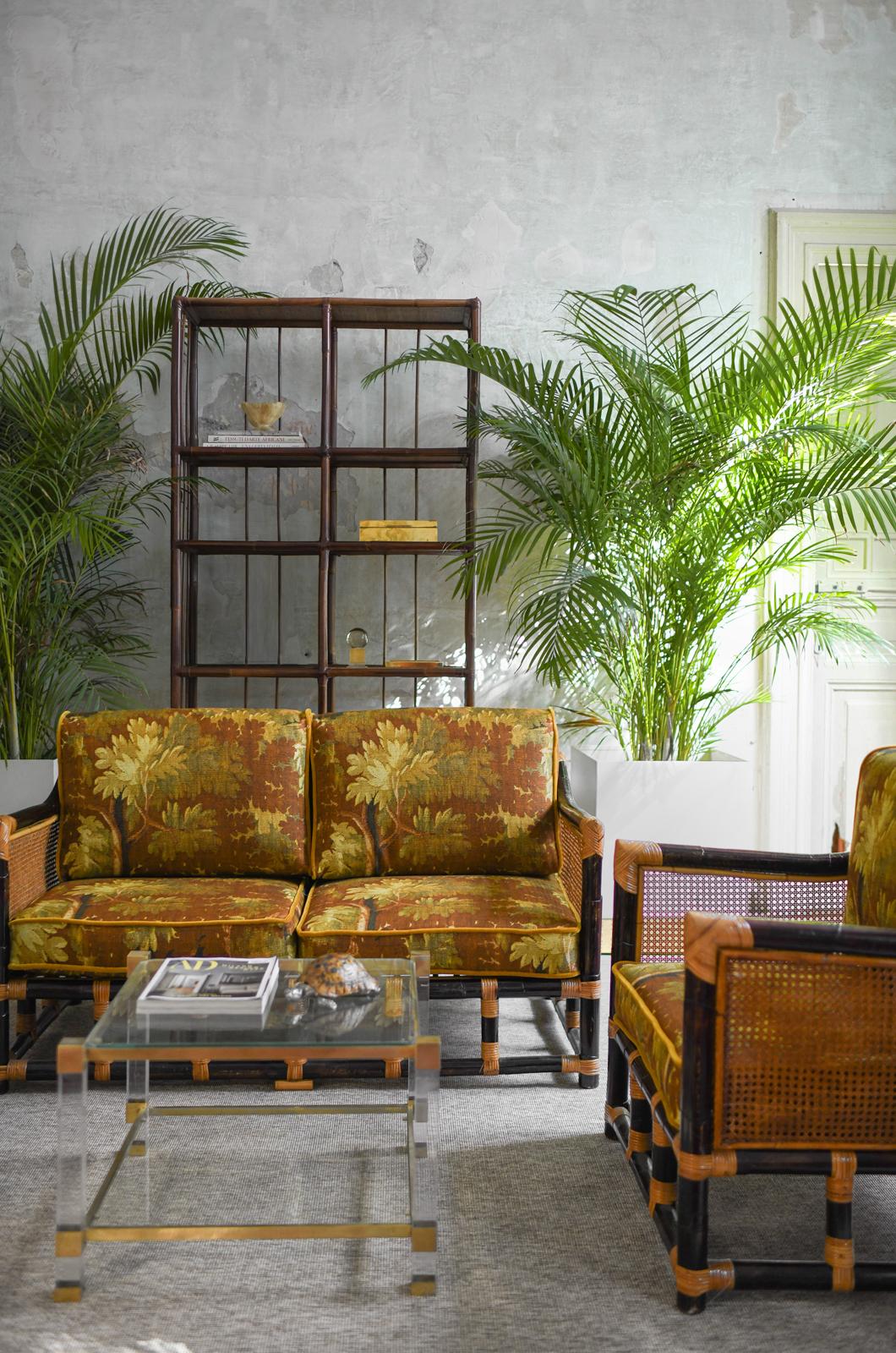 Ensemble salon : paire de fauteuils et canapé en vente 11