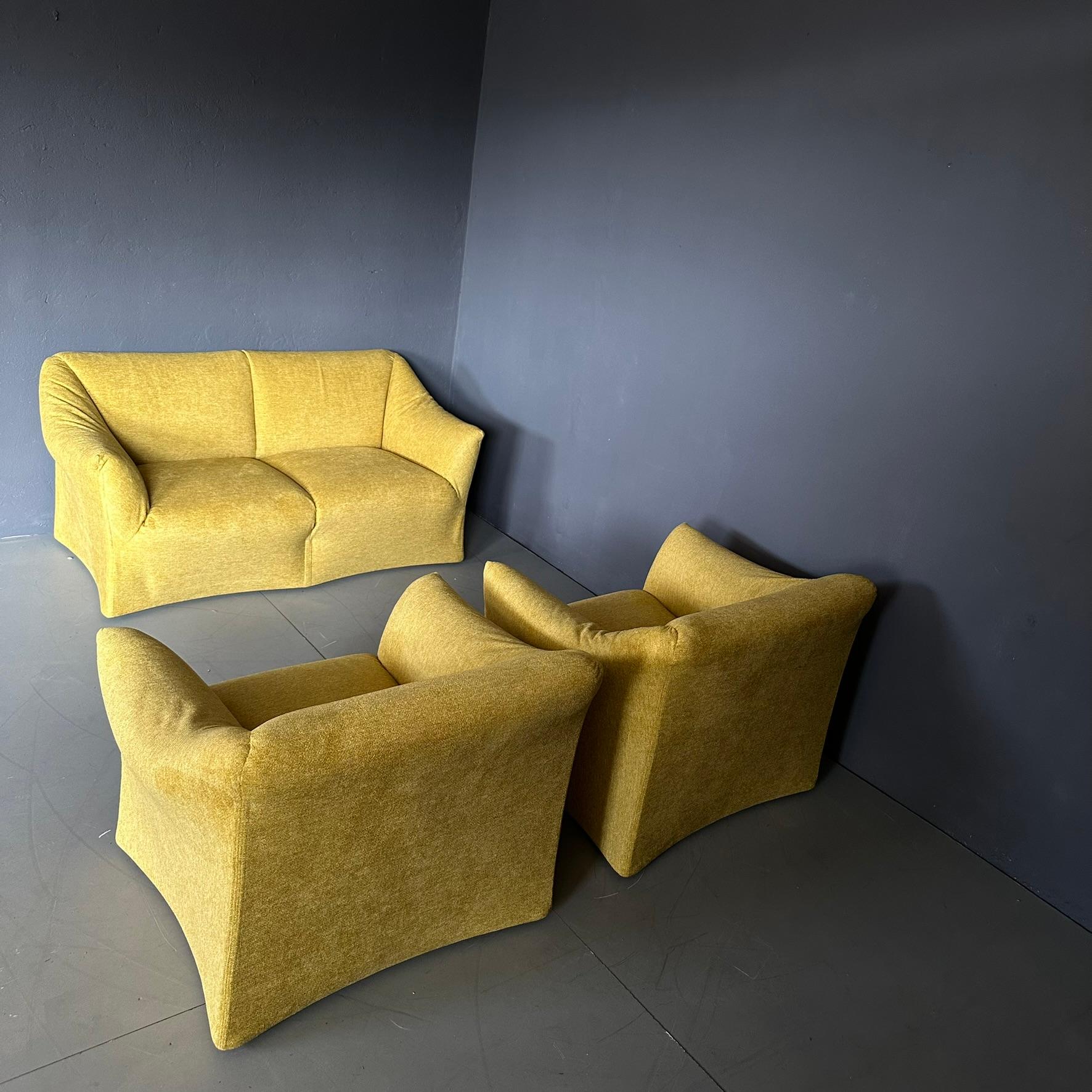 Ensemble de salon Tenazione modèle 685 conçu par Mario Bellini  pour Cassina Bon état - En vente à Milan, IT