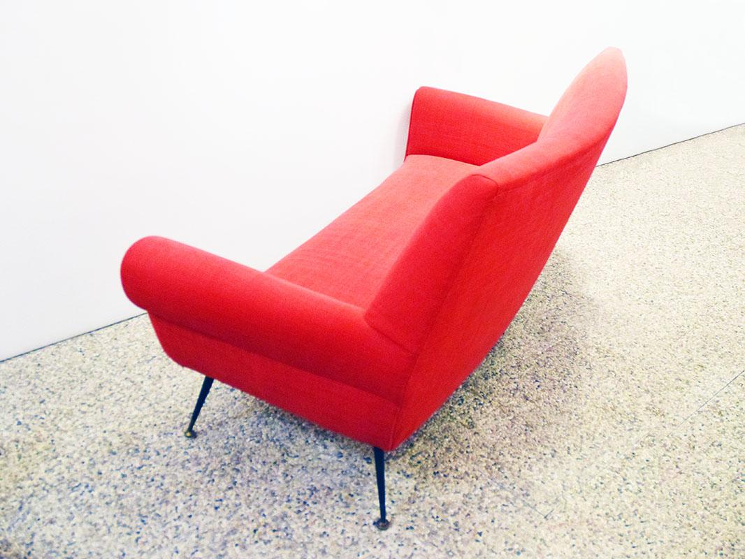 Metal Living room set with sofa and two armchairs, Italian production, 1960s For Sale