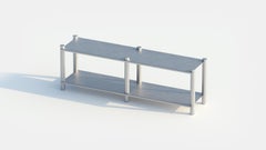 Living Room Shelf in Aluminum, Natural